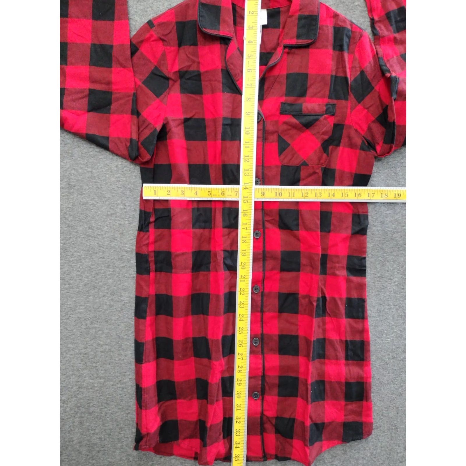 Vintage Wondershop Sleep Shirt Shirt Red XS Flannel Plaid Womens Sleepshirt Button Collared Pocket Cotton 100% Long Sleeve Nite Nite Shirt Size XS / US 0-2 / IT 36-38 - 5 Thumbnail