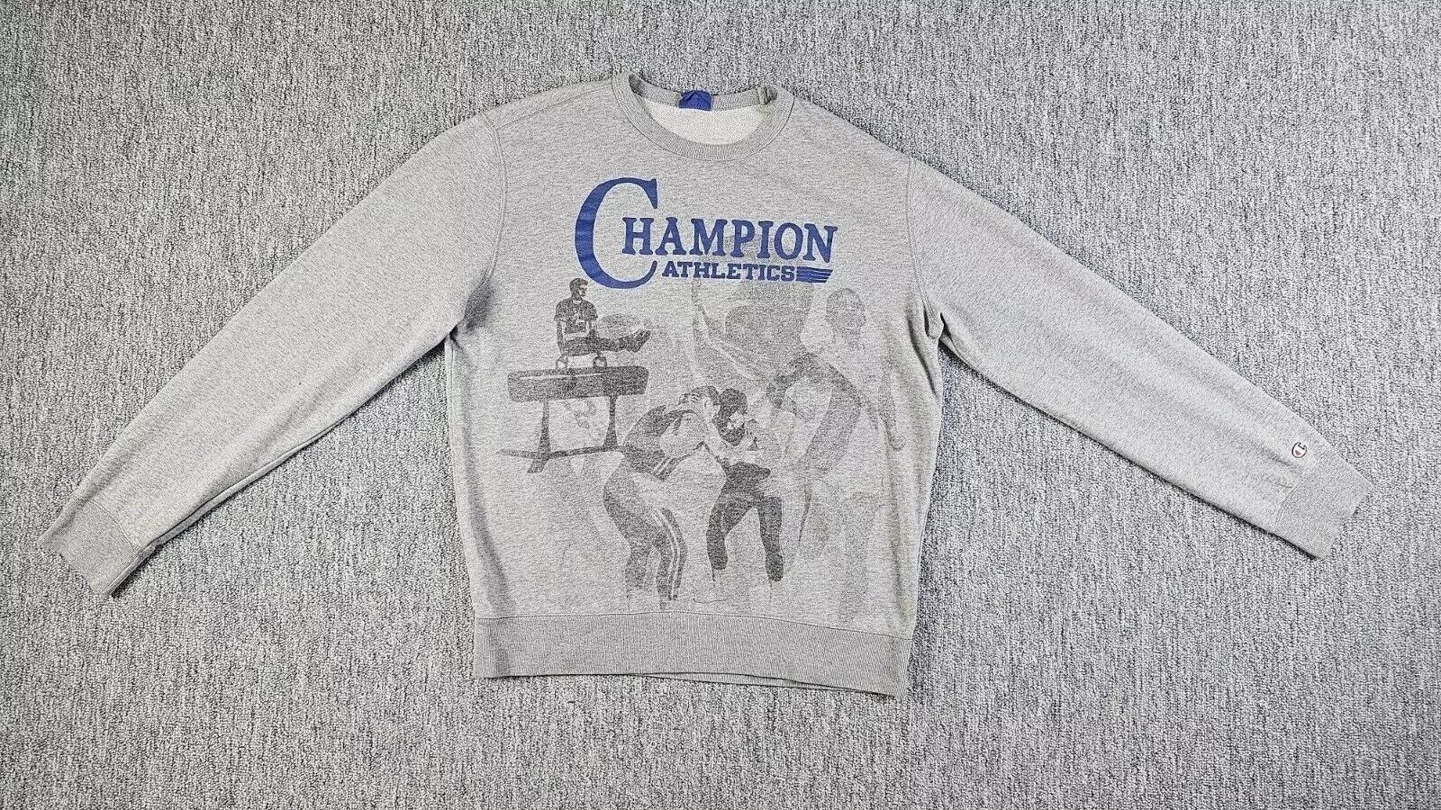 Champion hampion Athletics Crewneck Sweatshirt Made Italy Gray Men L Size US L / EU 52-54 / 3 - 1 Thumbnail