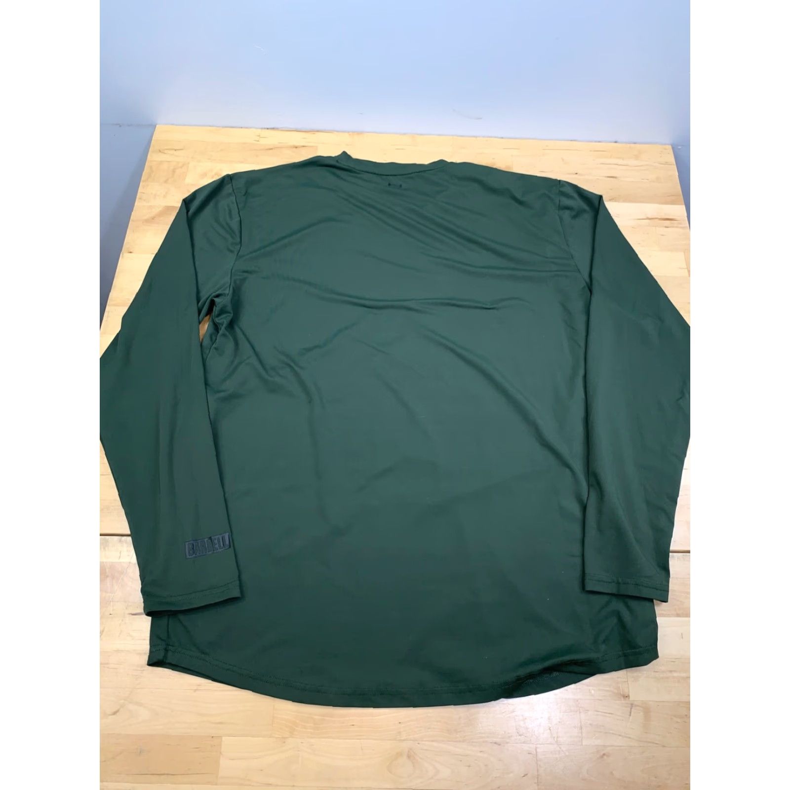 Vintage Barbell Shirt Mens L Green Activewear Stretch Performance Long Sleeve 11125 Size US L / EU 52-54 / 3 - 6 Thumbnail