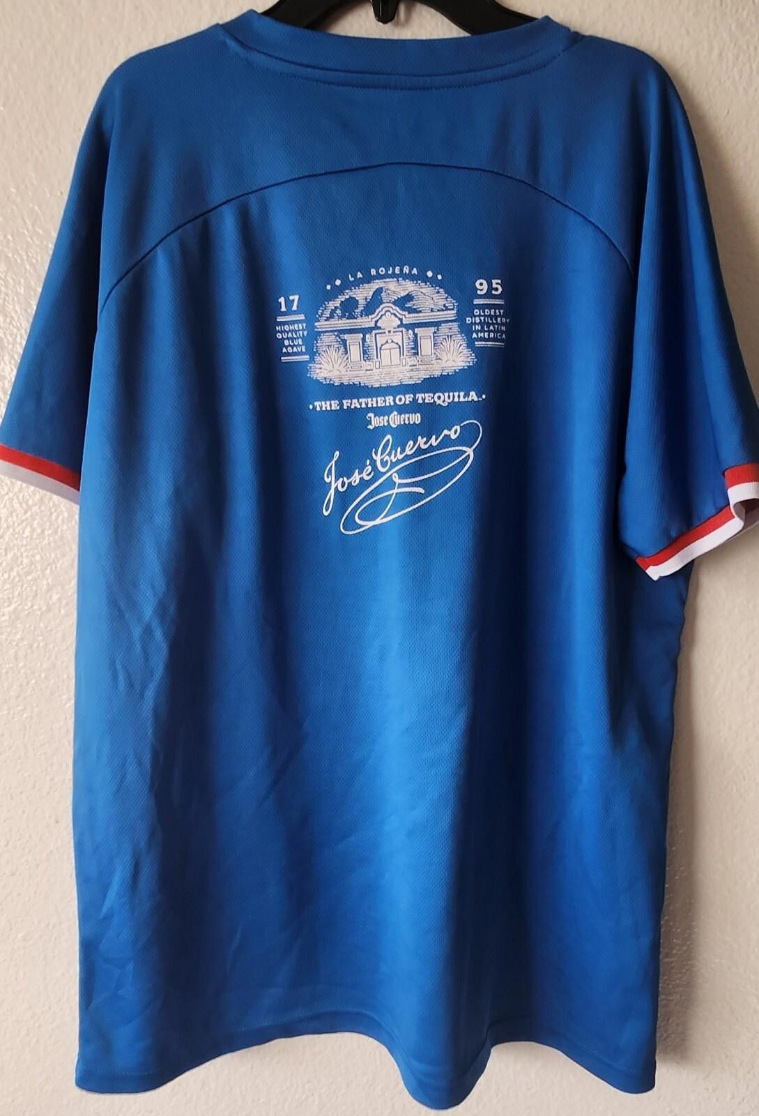 Designer Jose Cuervo Tequila Blue Soccer Jersey T-Shirt Mens XL Size US XL / EU 56 / 4 - 3 Thumbnail