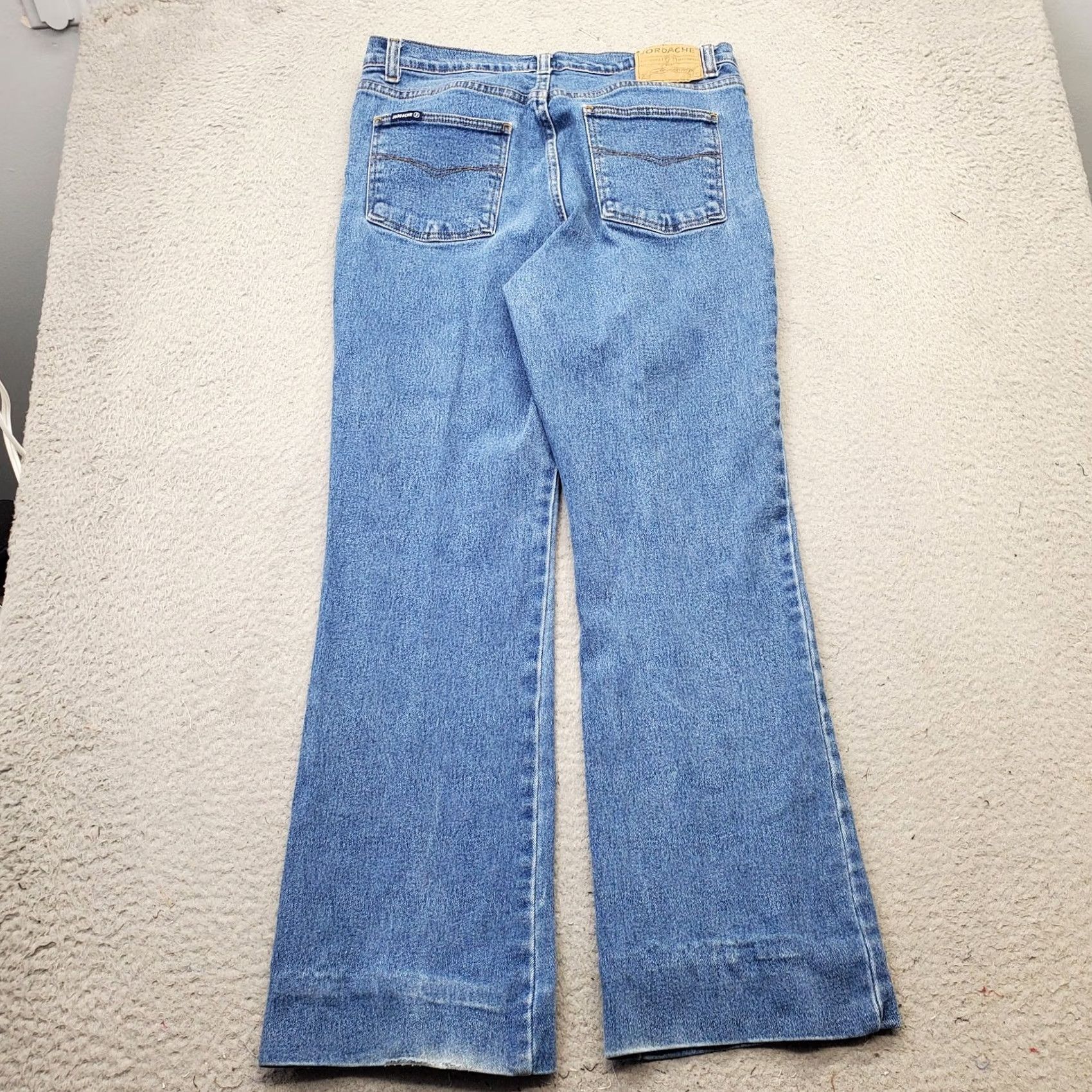 Jordache Jordache Jeans Womens 13/14 Blue Denim Stretch Straight 5-Pocket Regular Size: 13/14 Womens Blue Denim Jeans Size 34" / US 12 / IT 48 - 2 Thumbnail