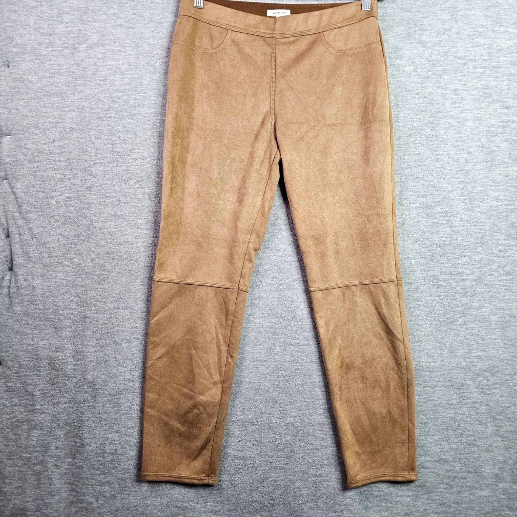 Vintage Max Studio Women’s Faux Suede Leggings Size XL Vicuna Camel NWT Size 40" / US 18 - 2 Thumbnail