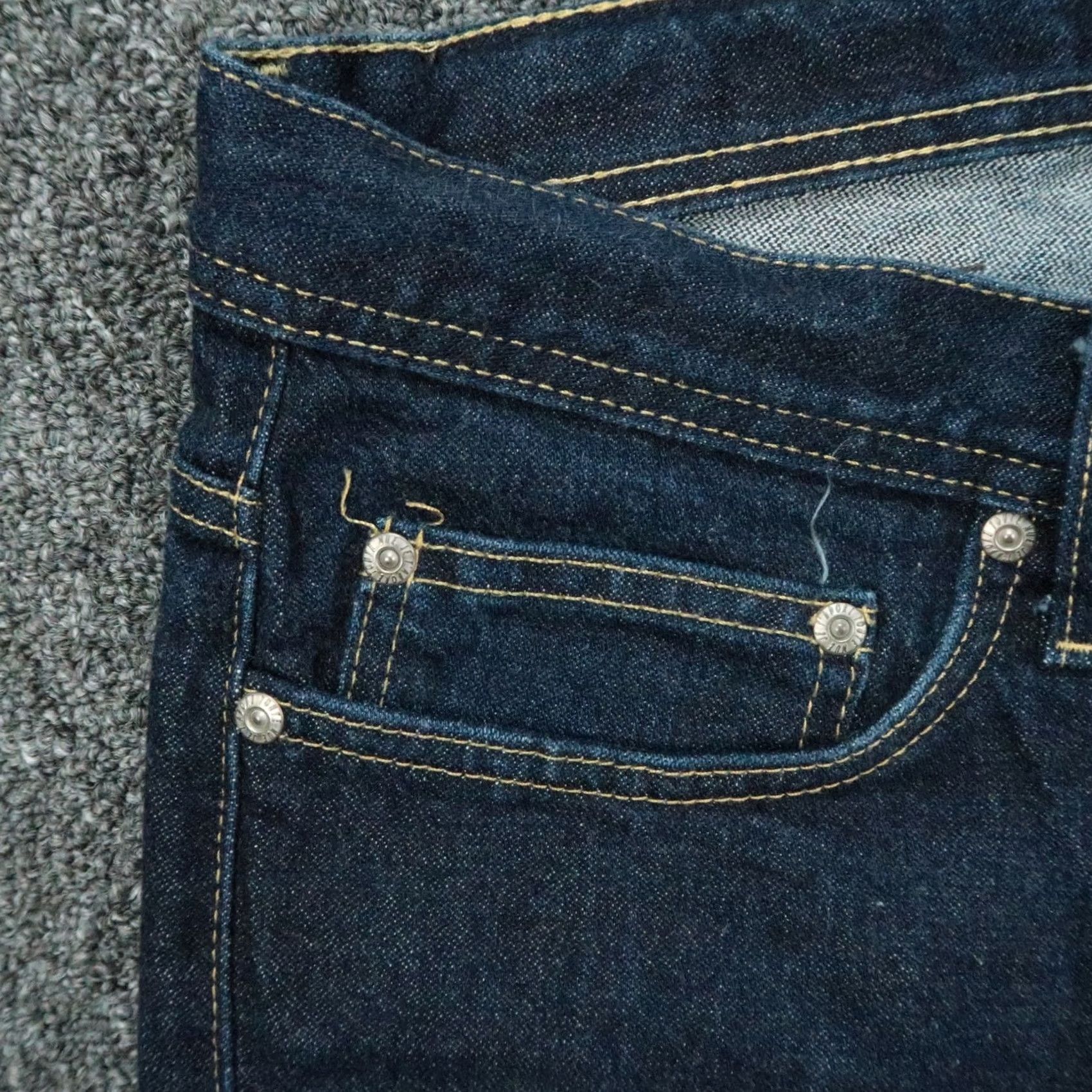 Vintage Naked & Famous Denim Jeans Mens 32x30 Dry Broken Twill Weird Guy Denim Shirt? Size US 32 / EU 48 - 3 Thumbnail