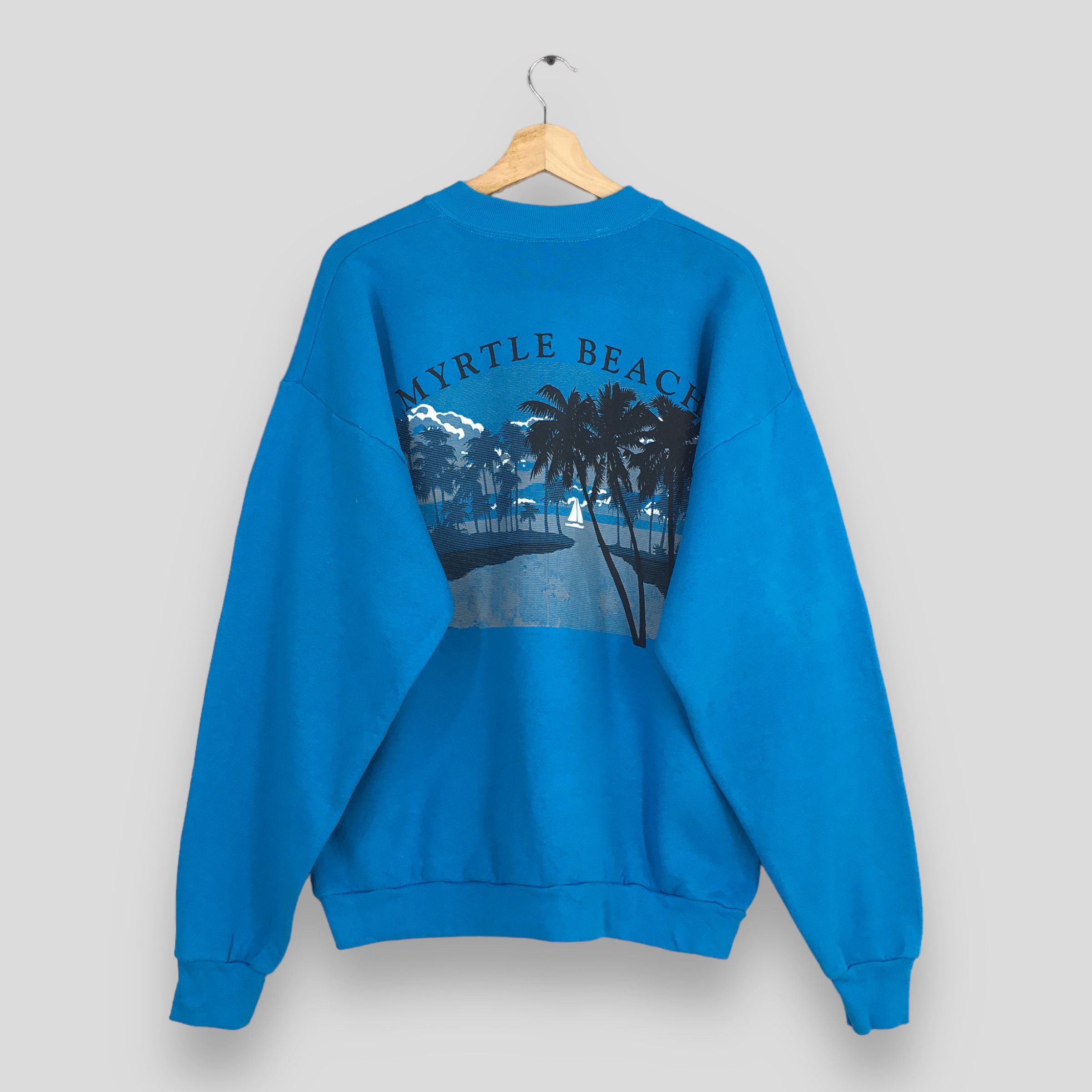 Fruit Of The Loom Vintage 90's Myrtle Beach Palm Beach Sweater XLarge Size US XL / EU 56 / 4 - 6 Thumbnail