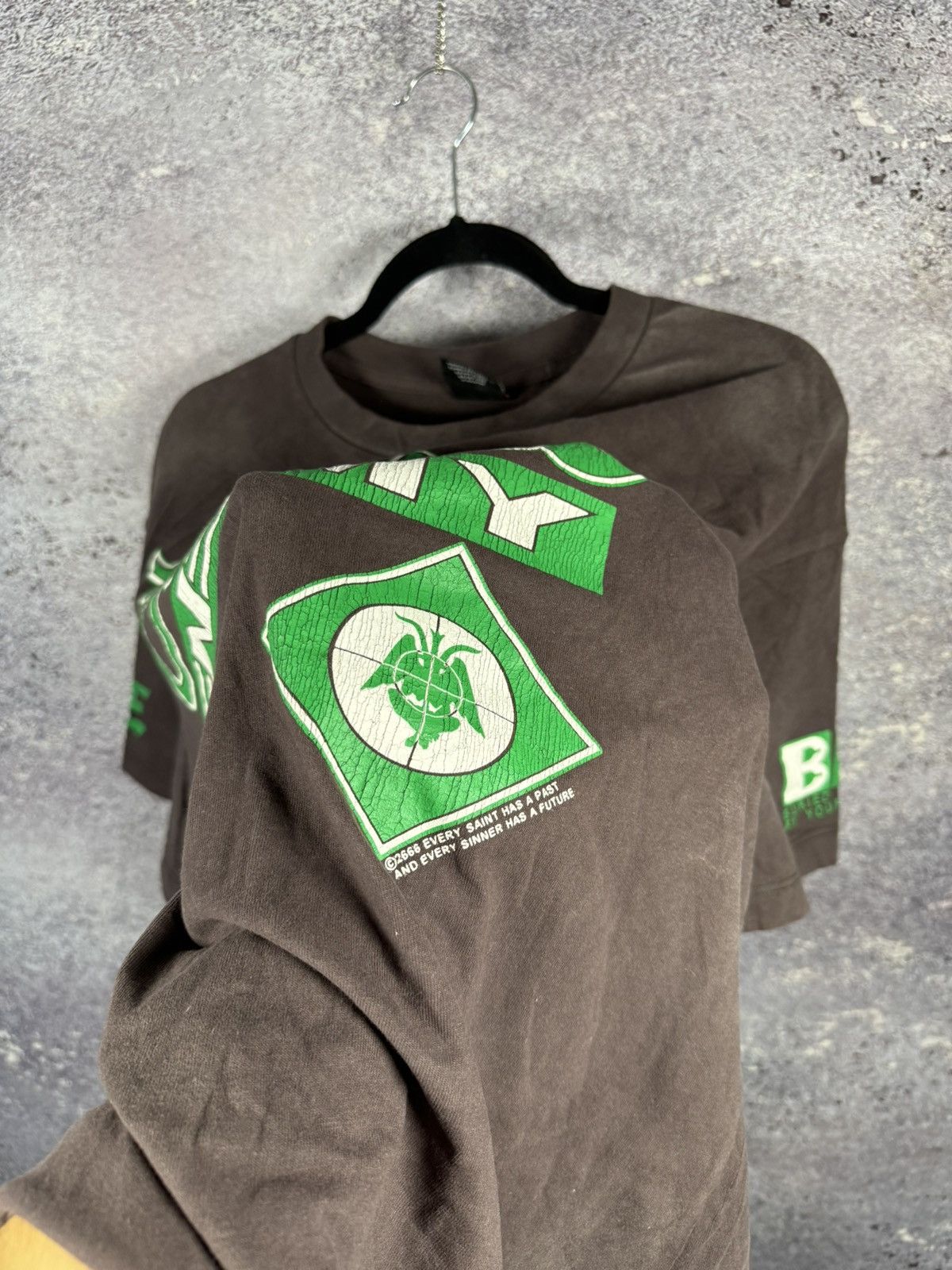 Giant × Vintage Saint Mxxxxxx Saint Enemy Tee Black Green Men's Large Size US L / EU 52-54 / 3 - 12 Thumbnail