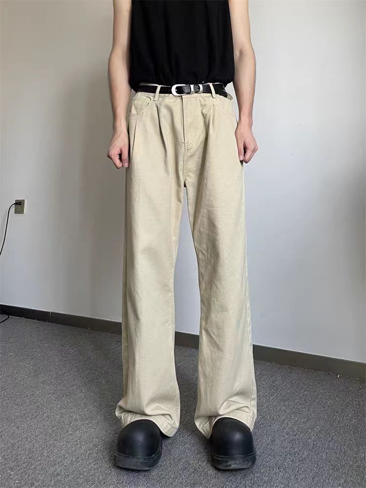 Japanese Brand × Vintage Khaki Loose Straight Leg Wide Leg Pants Size US 34 / EU 50 - 2 Thumbnail