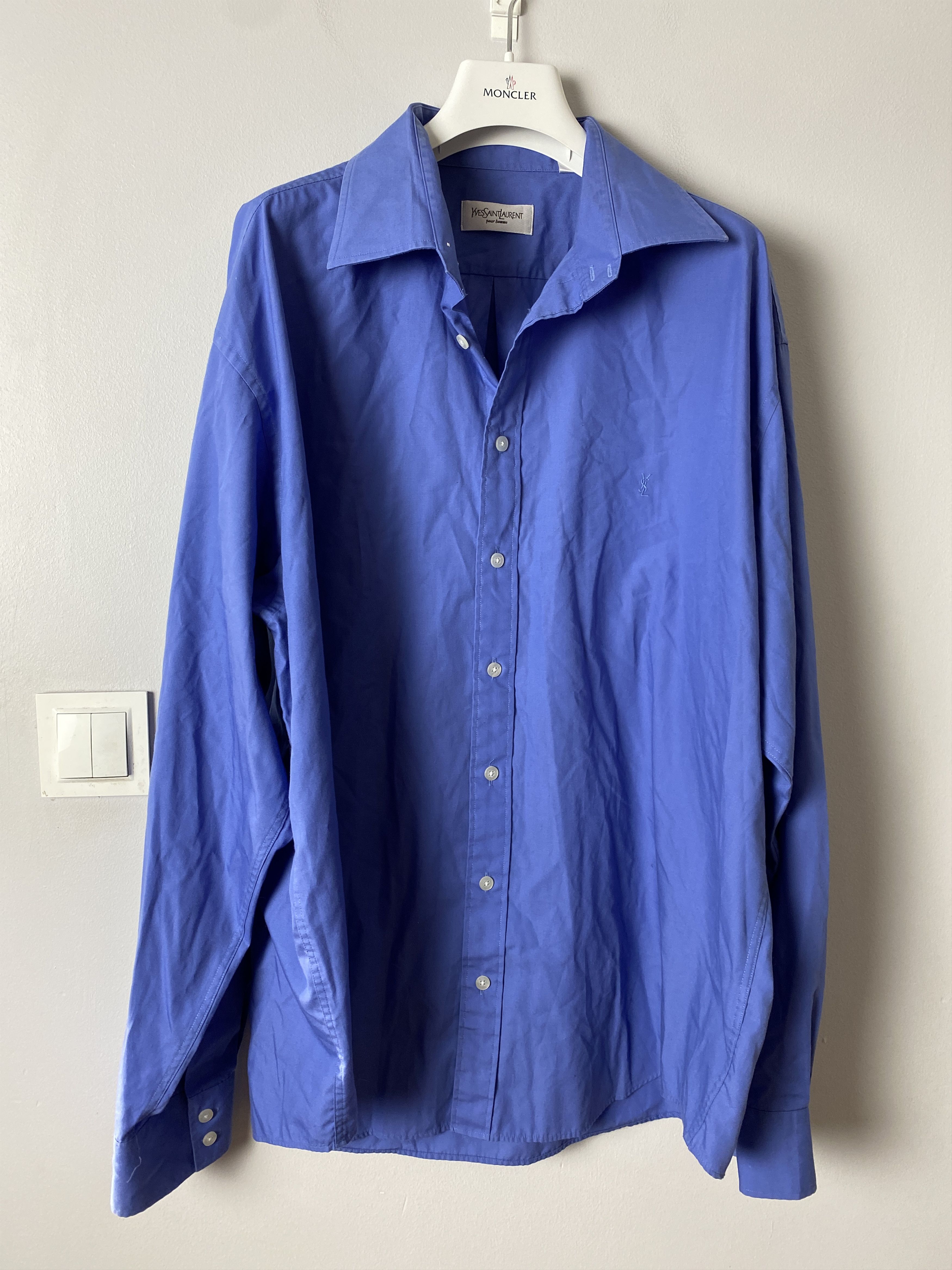 Vintage × Yves Saint Laurent YSL Yves Saint Laurent small logo shirt button ups formal Size US XL / EU 56 / 4 - 1 Thumbnail