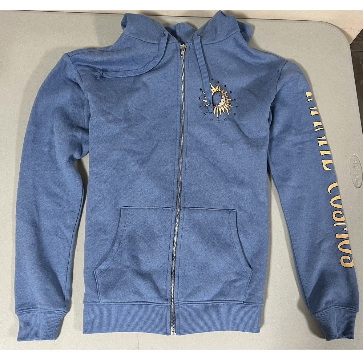 Pacsun Blue ‘Infinite Cosmos’ Sun Moon Zipper Sweatshirt Hoodie XS🌙 Size US XS / EU 42 / 0 - 3 Thumbnail