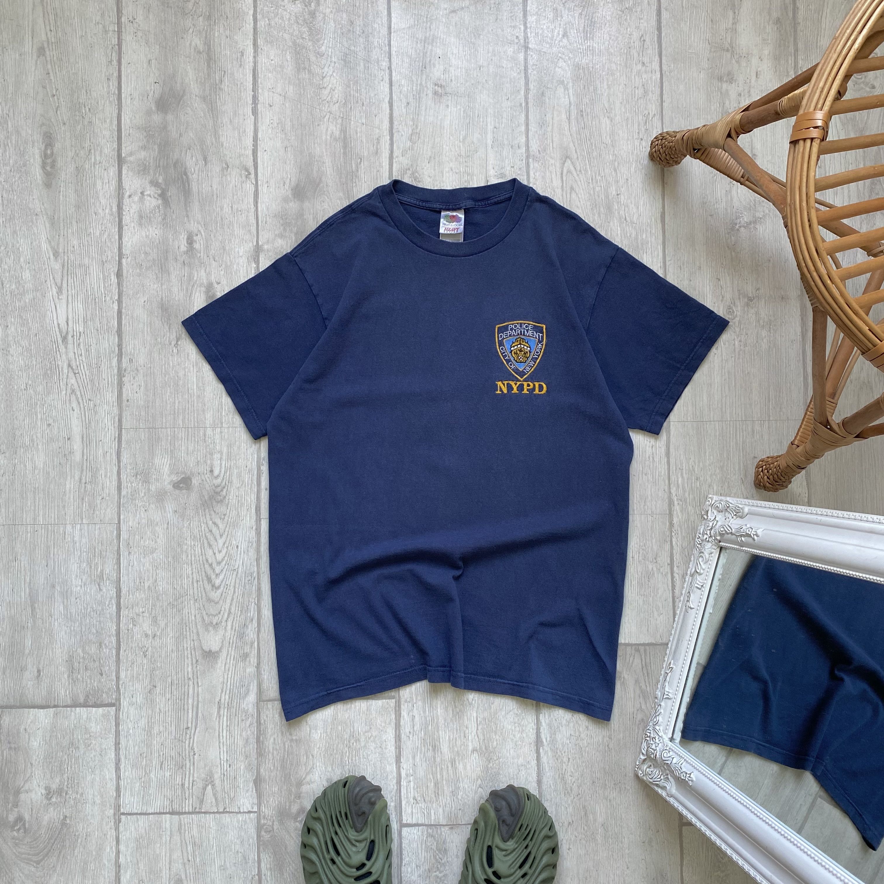 Vintage 🚓 Vintage 90s NYPD logo heavy tee USA Faded New York police Size US M / EU 48-50 / 2 - 1 Thumbnail