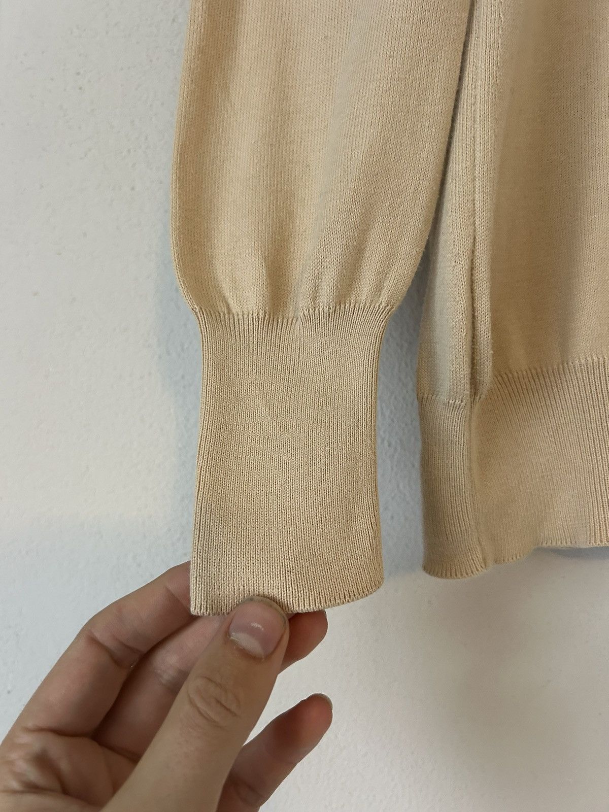 Maison Margiela Cotton Sweater with Suede Elbow Patches Size US S / EU 44-46 / 1 - 3 Thumbnail