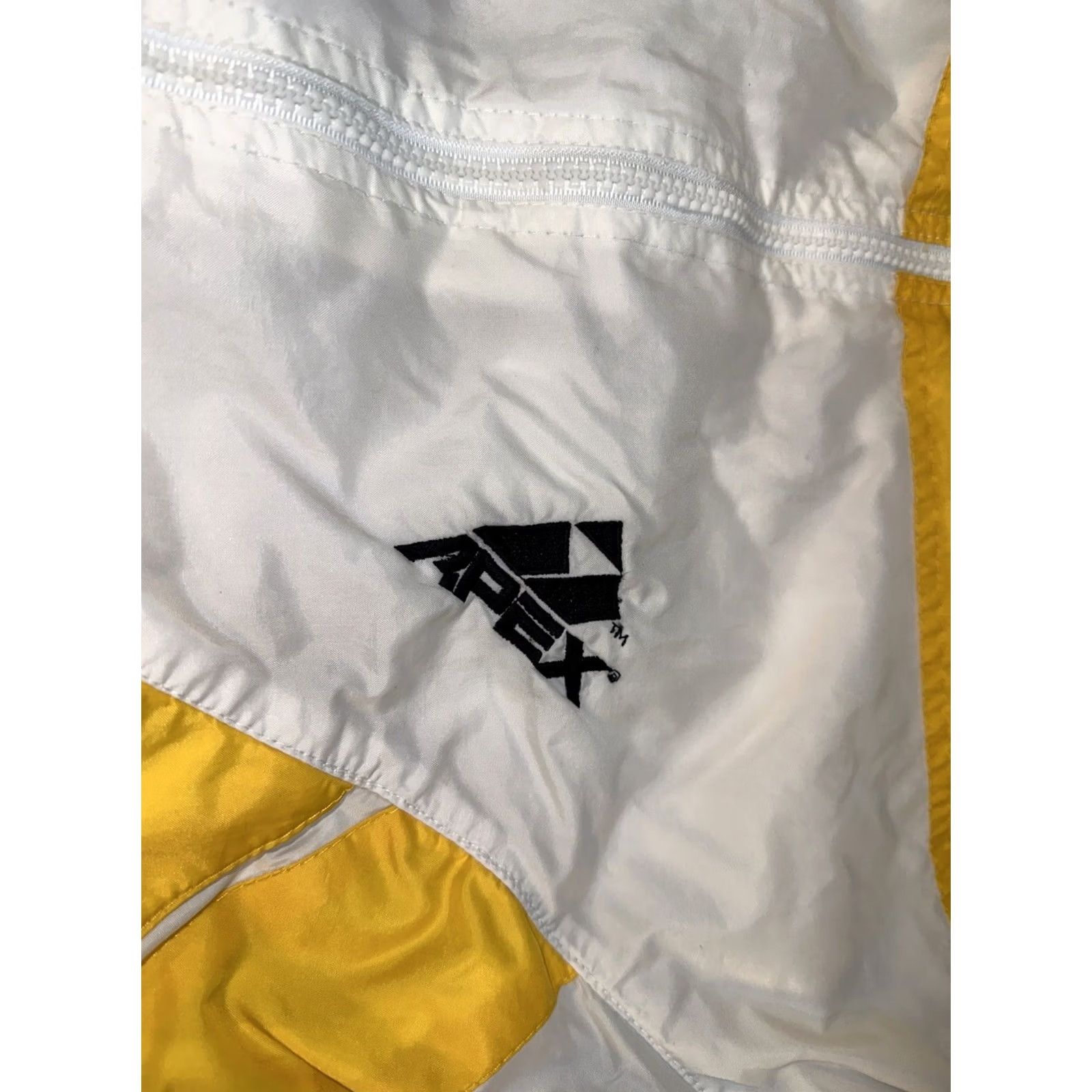 Vintage VINTAGE Apex windbreaker Shirt Men L Black Yellow Lined 1990s Windbreaker Mens Size US L / EU 52-54 / 3 - 2 Thumbnail