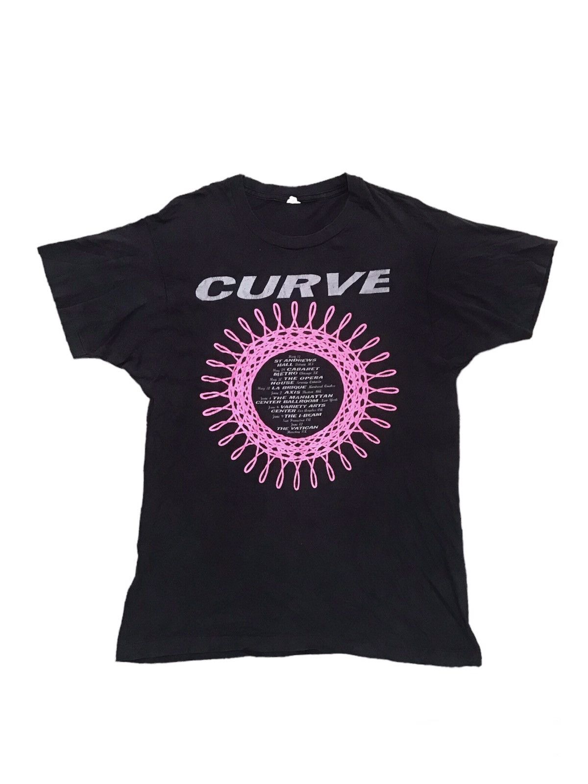 Band Tees × Vintage Vintage 90s CURVE Doppelgänger Britpop Band Tee Size US XL / EU 56 / 4 - 1 Thumbnail