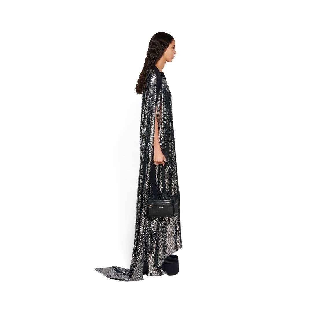 Balenciaga o1s1rm0825 Minimal Gown in Black Size XS / US 0-2 / IT 36-38 - 3 Thumbnail