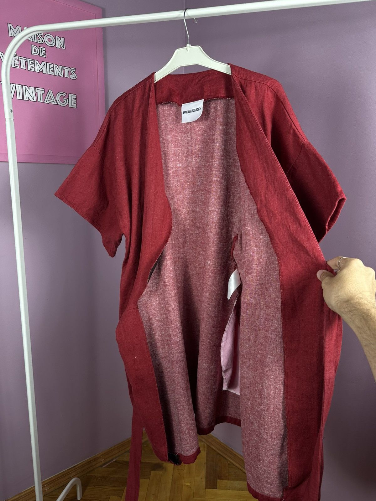 Other Moeon Studio Organic Cotton Classic Kimono Jacket Red Size S / US 4 / IT 40 - 19 Thumbnail