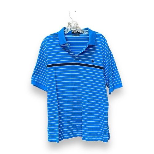 Ralph Lauren POLO RALPH LAUREN Polo Golf Shirt Men's Large Blue Striped M Size US L / EU 52-54 / 3 - 7 Thumbnail