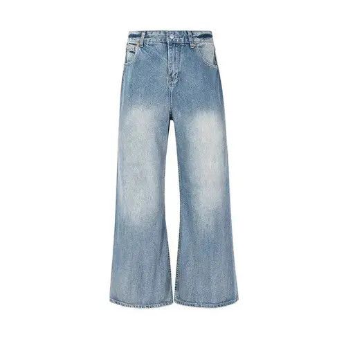 Japanese Brand Hip hop pattern washed jeans trousers straight baggy style Size US 34 / EU 50 - 6 Thumbnail