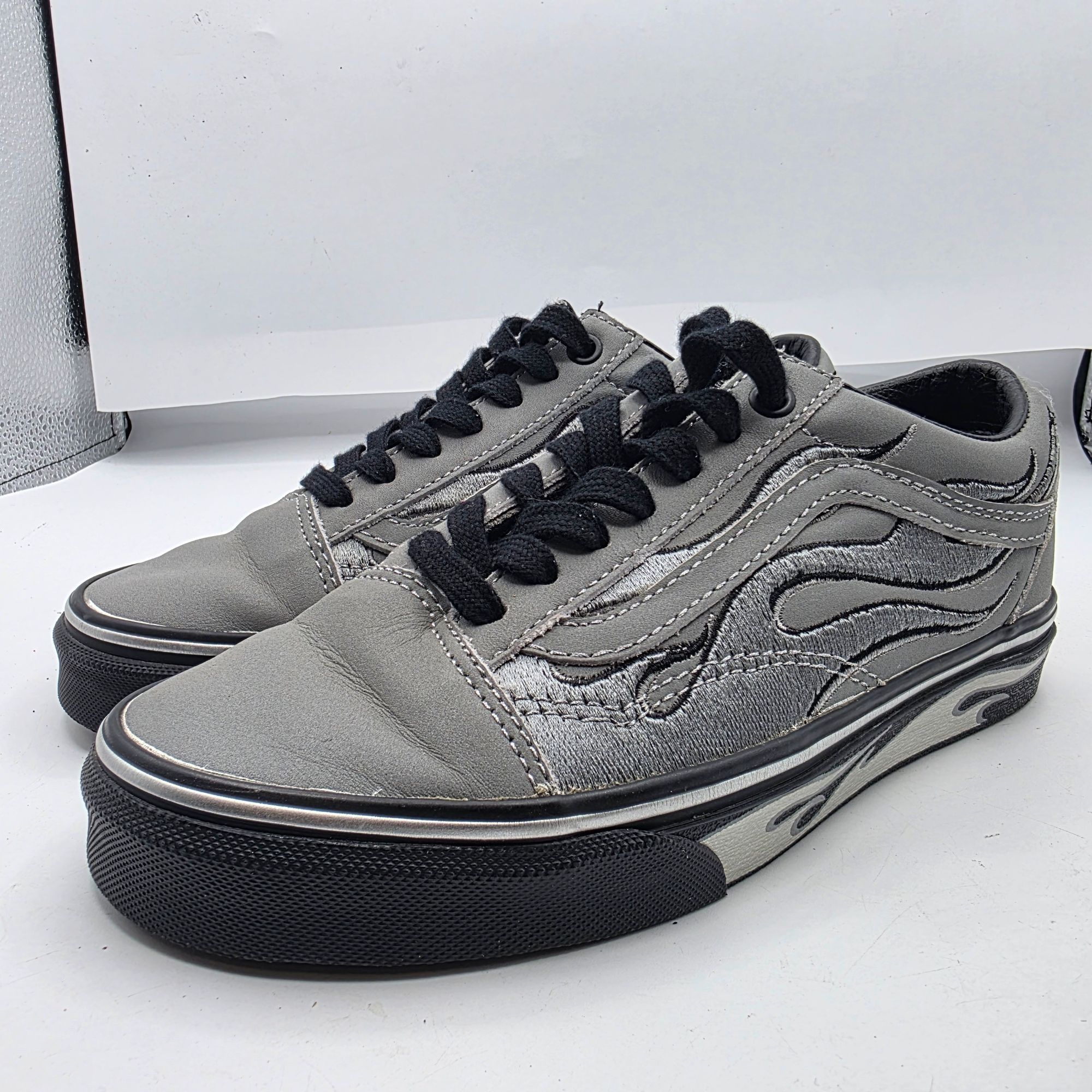 Vans Vans X ASAP Rocky Womens Size 7 Silver Black Sneakers Flame Size US 7 / IT 37 - 3 Thumbnail