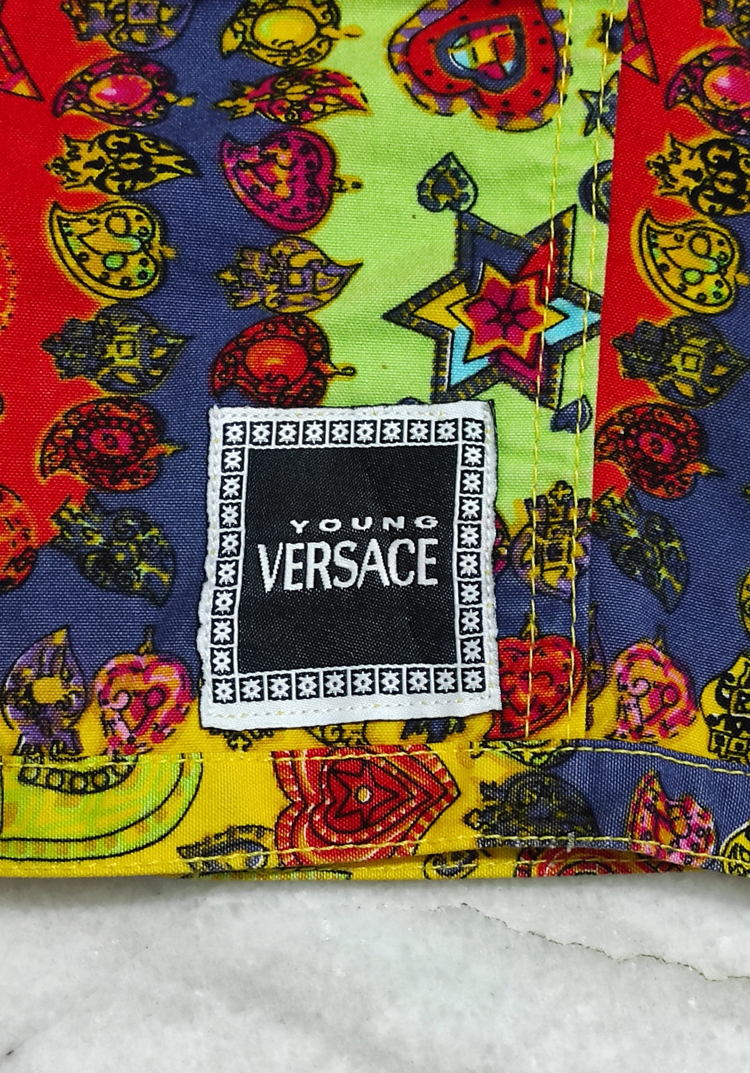 Versace Archive 90's YOUNG VERSACE MULTIPRINT BAROQUE CROPPED JACKET Size M / US 6-8 / IT 42-44 - 13 Thumbnail