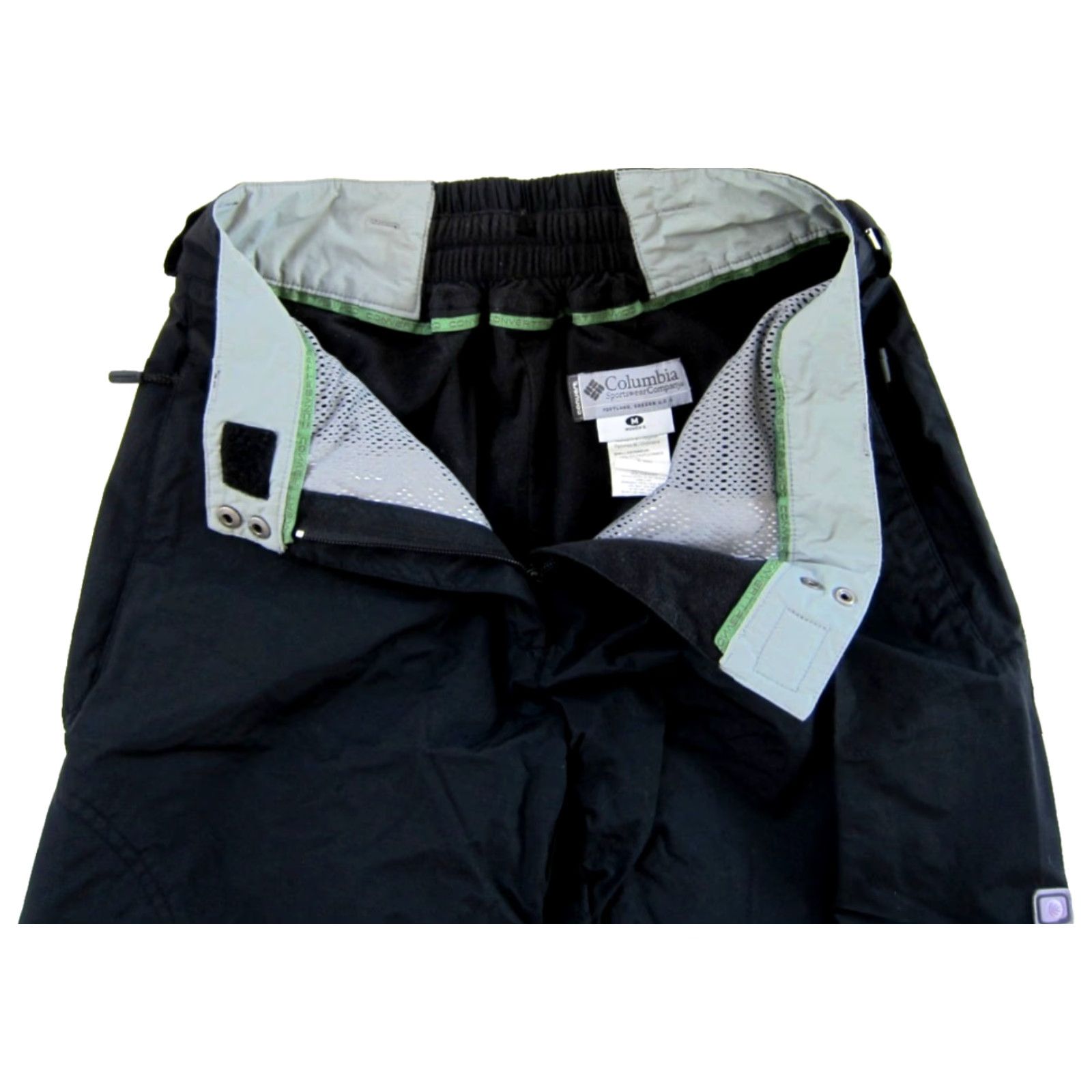 Rains Columbia Nylon Waterproof Breathable Black Rain Snow Ski Pant Women M Size 32" / US 10 / IT 46 - 4 Thumbnail
