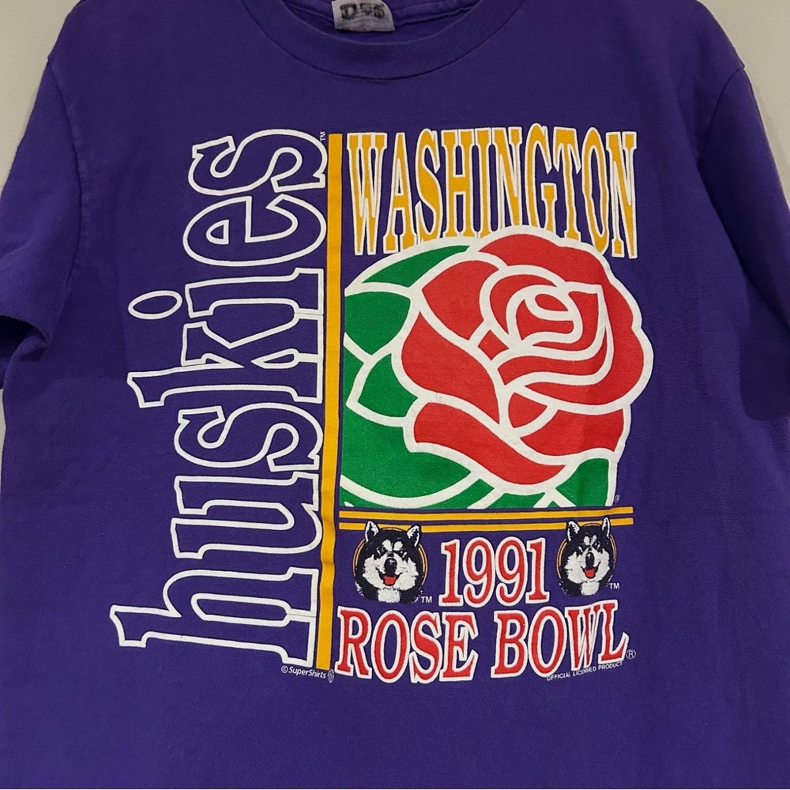 Hanes 1991 Washington Huskies Football Rose Bowl Shirt Size US L / EU 52-54 / 3 - 2 Thumbnail
