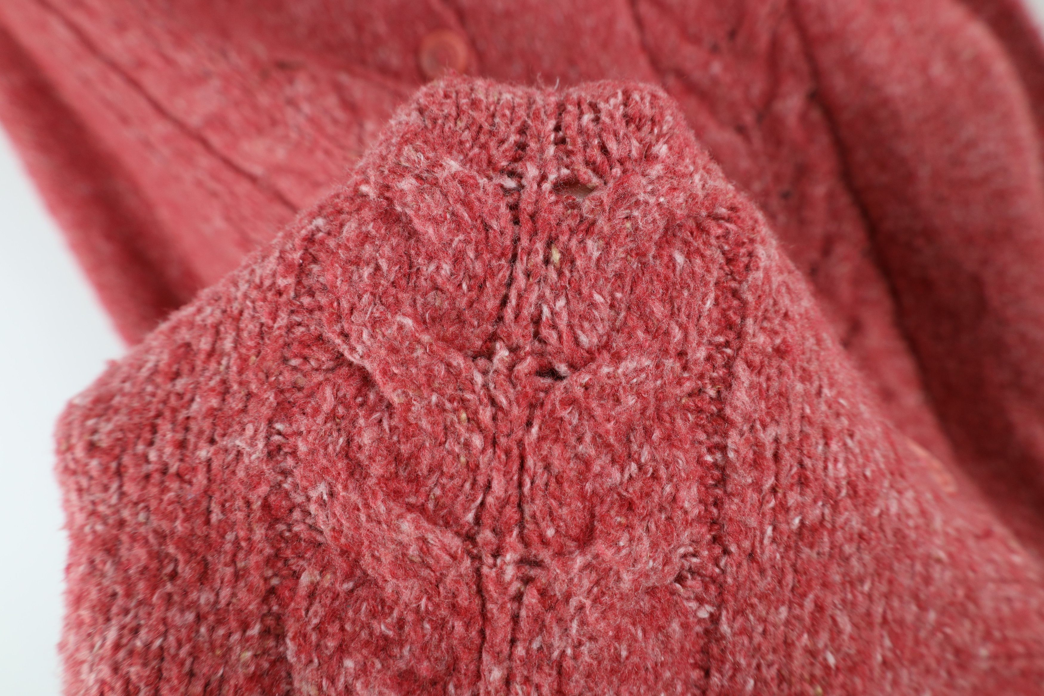 L.L. Bean Vintage LL Bean Wool Blend Cable Knit Cardigan Sweater Size XL / US 12-14 / IT 48-50 - 9 Thumbnail