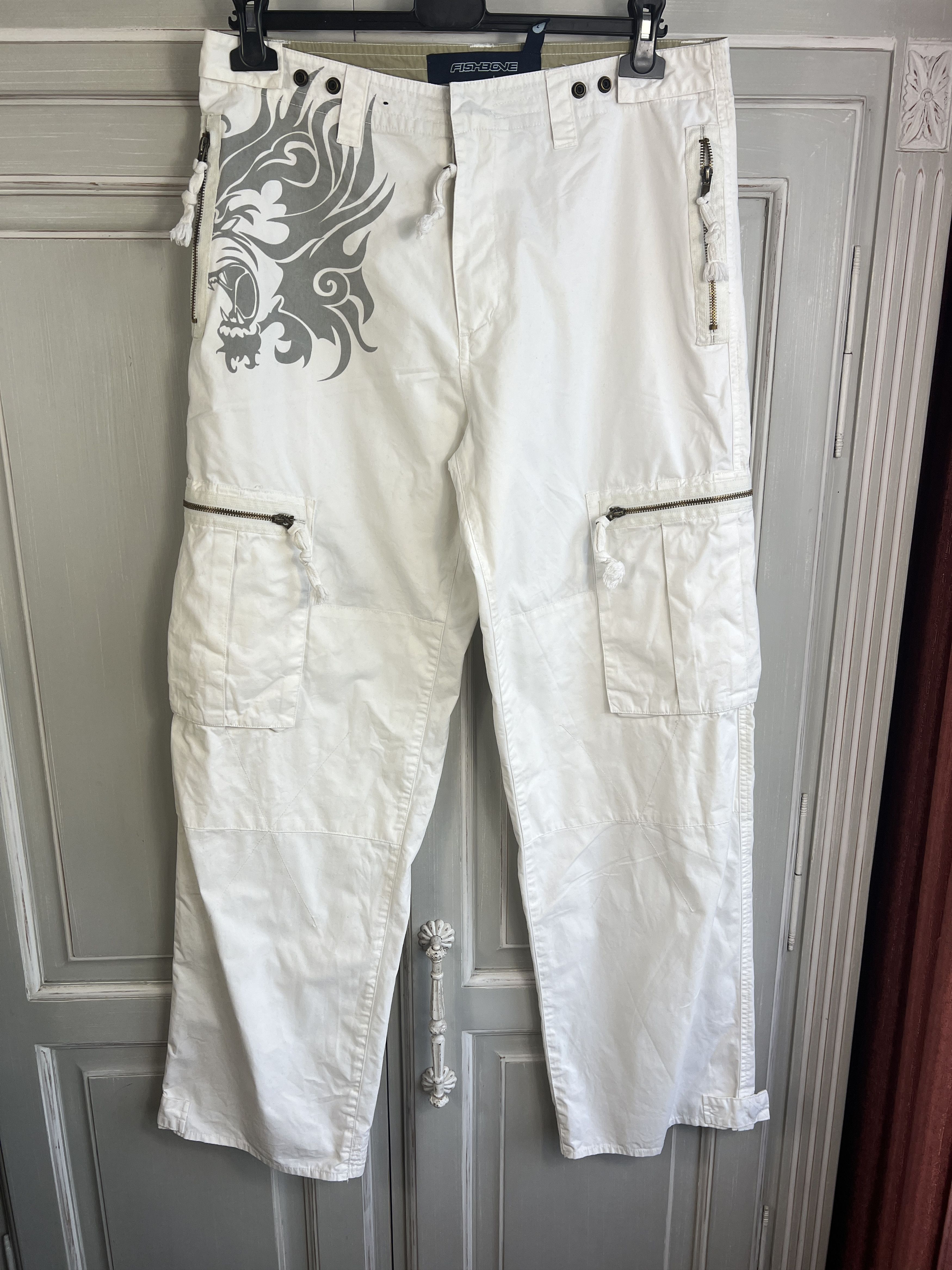 Vintage FISHBONE AVANTGARDE PANTS TRIBLE DRAGONS AVANTGARDE CARGO Size US 34 / EU 50 - 5 Thumbnail