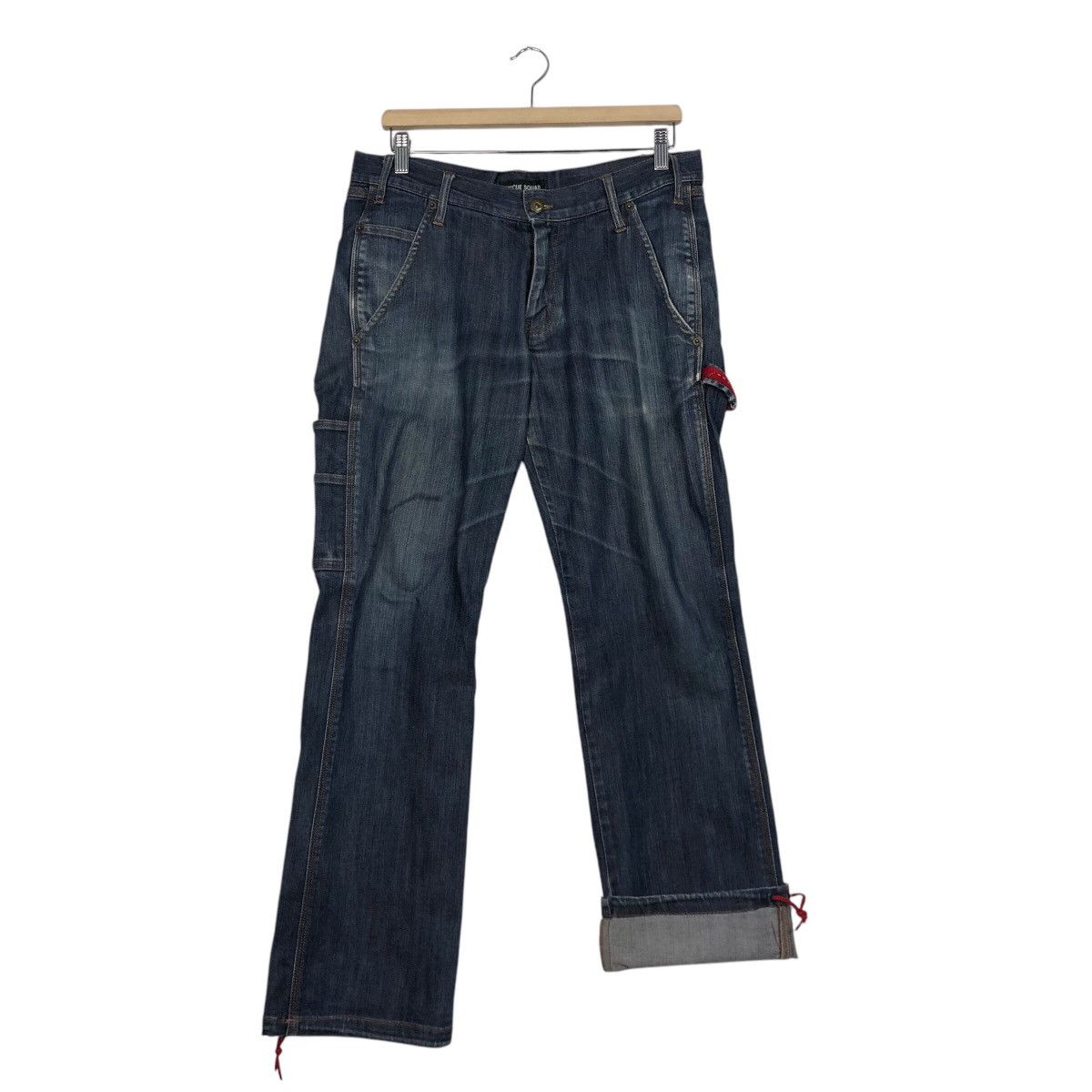 Japanese Brand 📌Rich Blue Vintage Denim Biker Pants Resque Squad Size 34" / US 12 / IT 48 - 14 Thumbnail