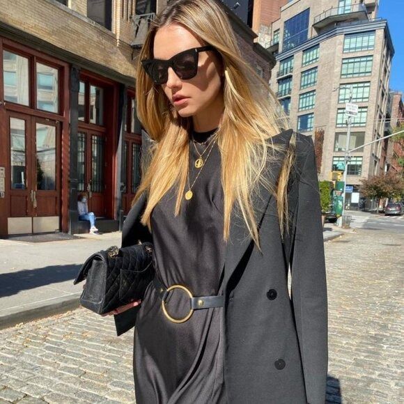 Saint Laurent Paris 🕶️ New Saint Laurent SL214 KATE 001 Sunglasses - Black Size ONE SIZE - 4 Thumbnail
