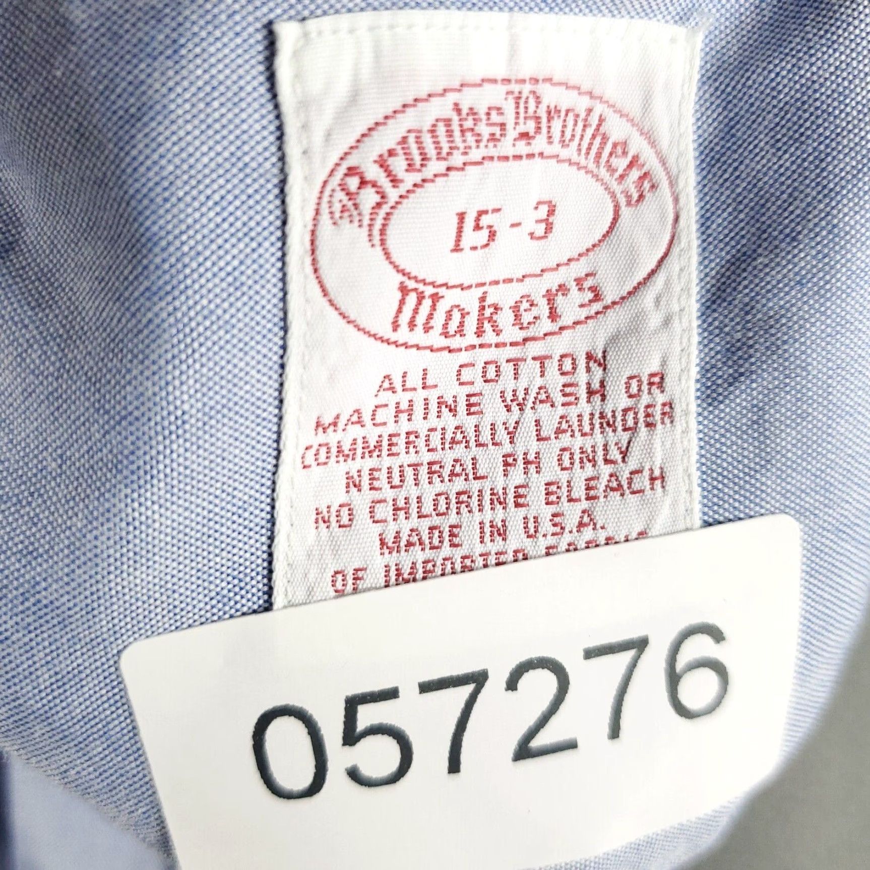 Brooks Brothers VINTAGE Brooks Brothers Dress Shirt Men Size 15 Blue Button Up Long Sleeve Business Casual Formal Workwear Size 40R - 8 Thumbnail