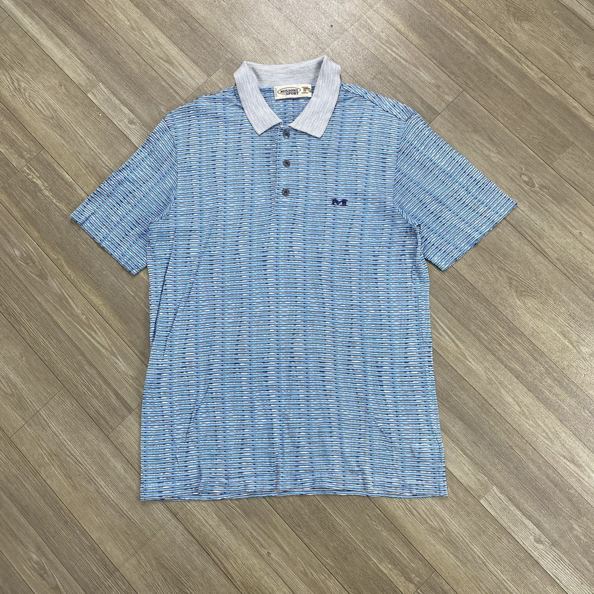 Missoni Vintage Missoni Sport Italy 3D Cable Polo Shirt Coogi Size US S / EU 44-46 / 1 - 1 Thumbnail