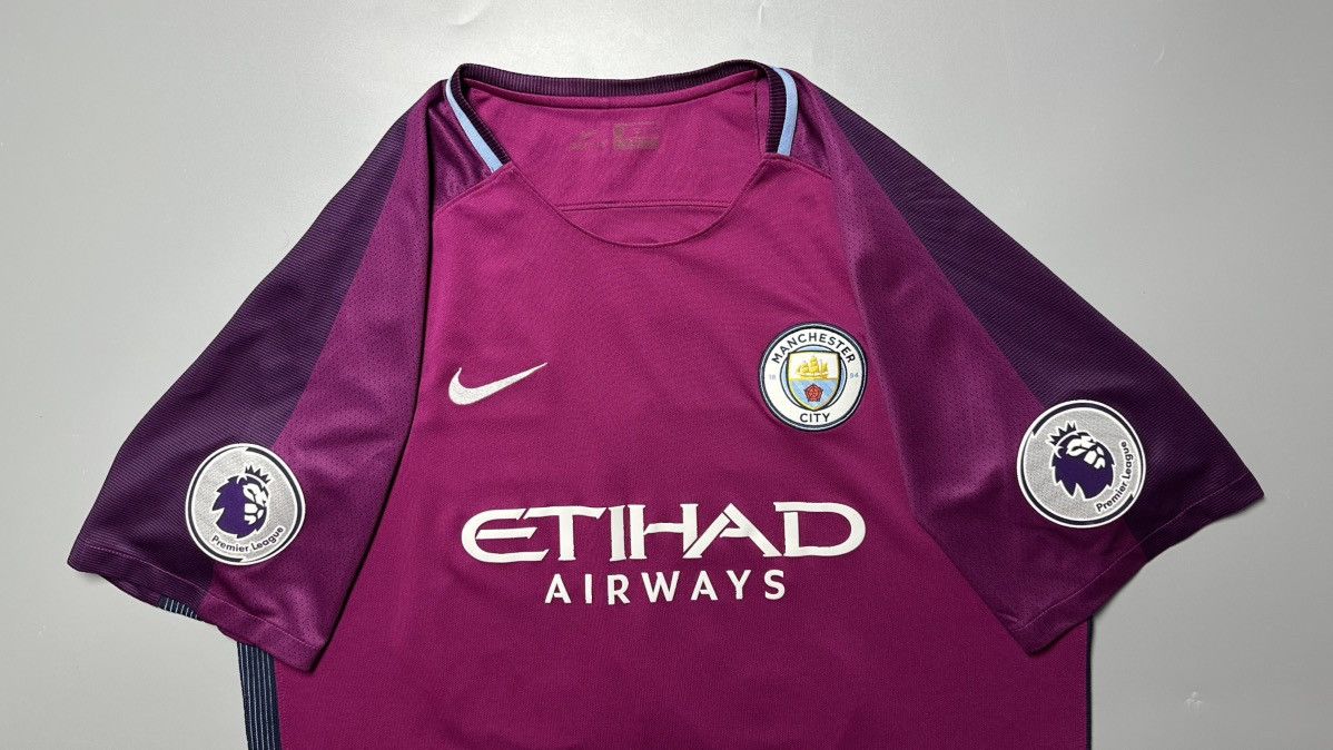 Nike MAN CITY NIKE 2017/2018 FOOTBALL AWAY JERSEY #33 JESUS Size US XL / EU 56 / 4 - 3 Thumbnail