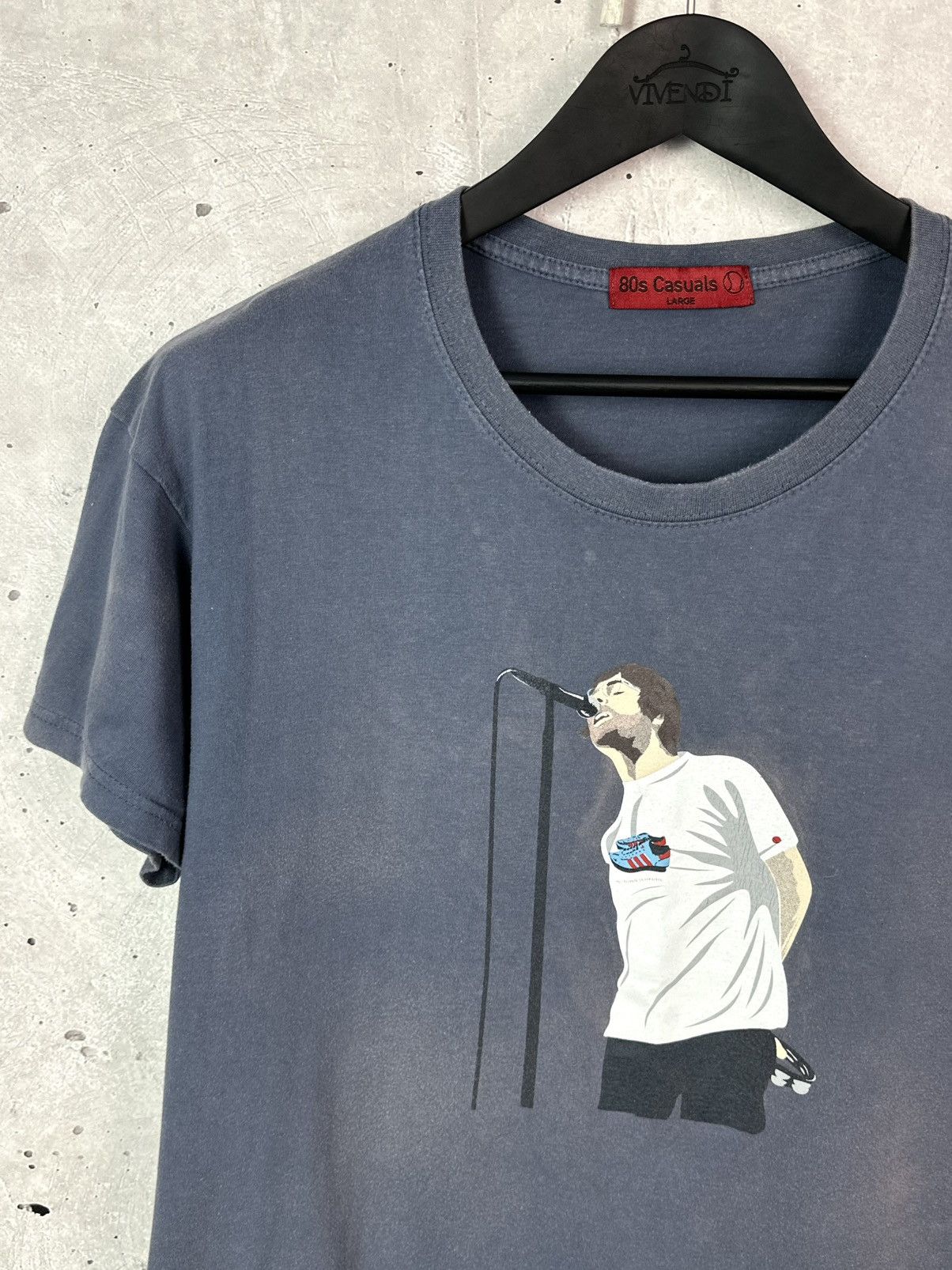 Vintage 80s Casuals Liam Manchester Blue Cotton Short Sleeve Tee Size US L / EU 52-54 / 3 - 3 Thumbnail