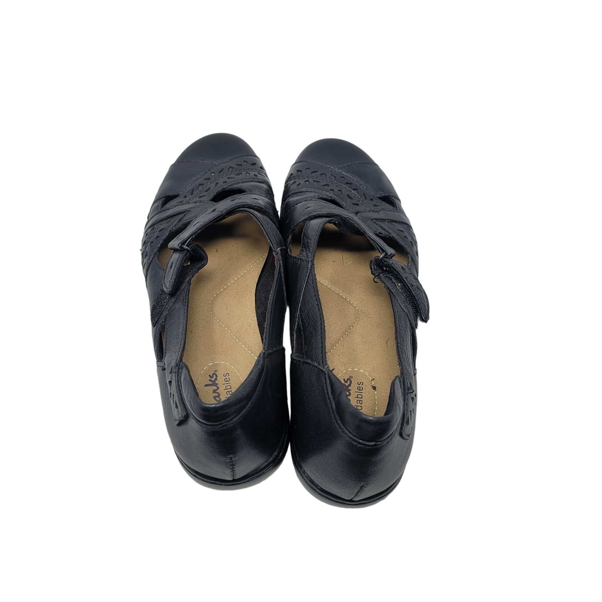Clarks Y2K Clarks Bendables Leather Mary Janes 9.5 Black Flats Twee Size US 9.5 / IT 39.5 - 9 Thumbnail