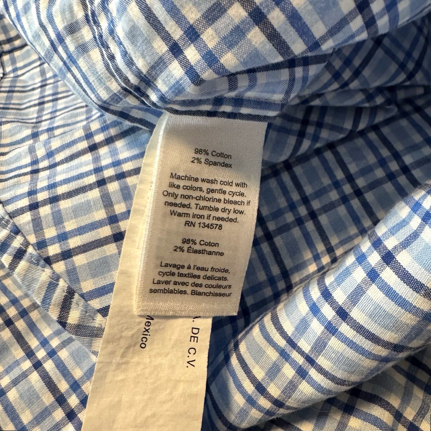 Vineyard Vines Vineyard Vines Cooper Shirt Men’s Small Blue Check Long Sleeve Classic Fit Button-Up Size US S / EU 44-46 / 1 - 6 Thumbnail