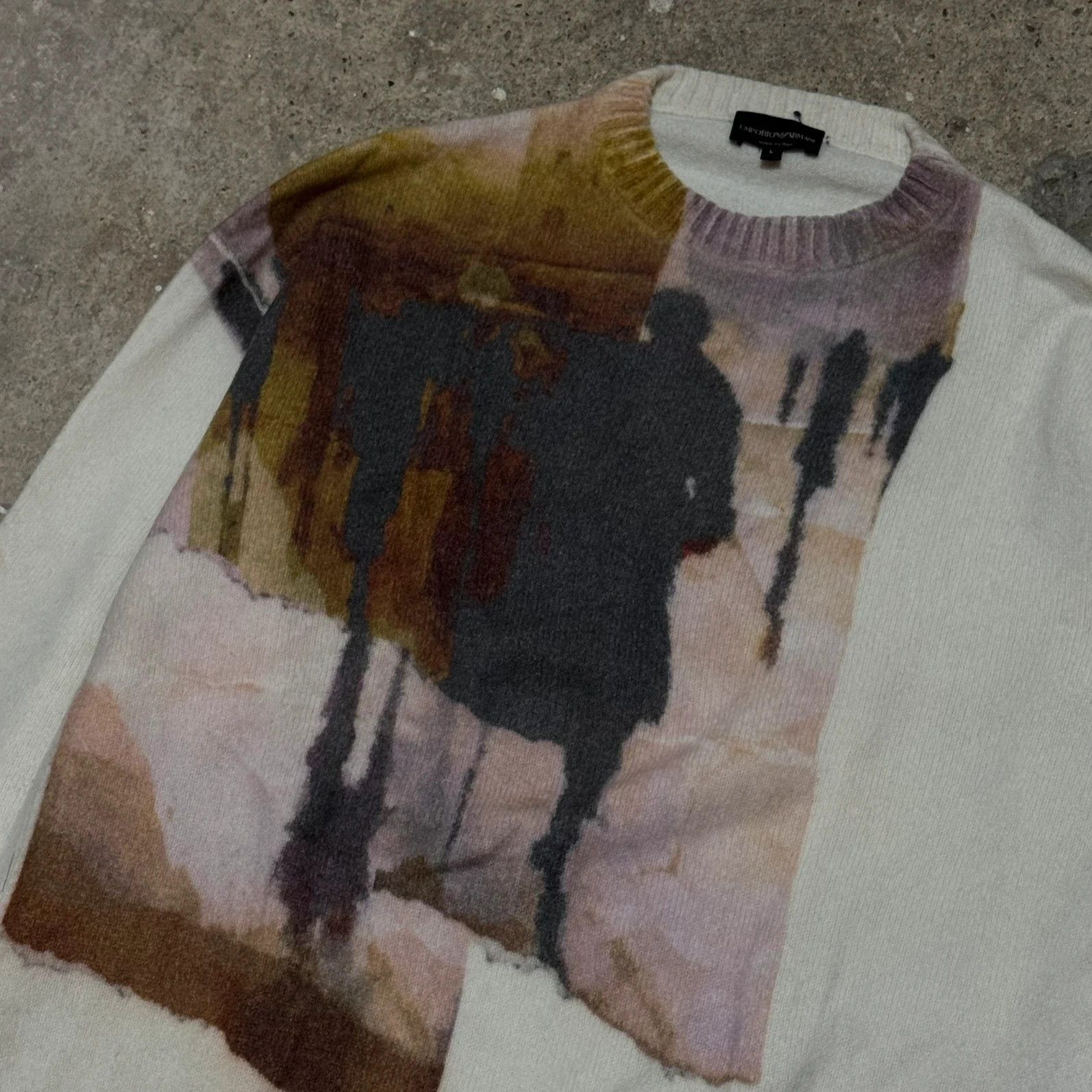 Emporio Armani F/W 2021 Emporio Armani print wool sweater Size US L / EU 52-54 / 3 - 2 Thumbnail