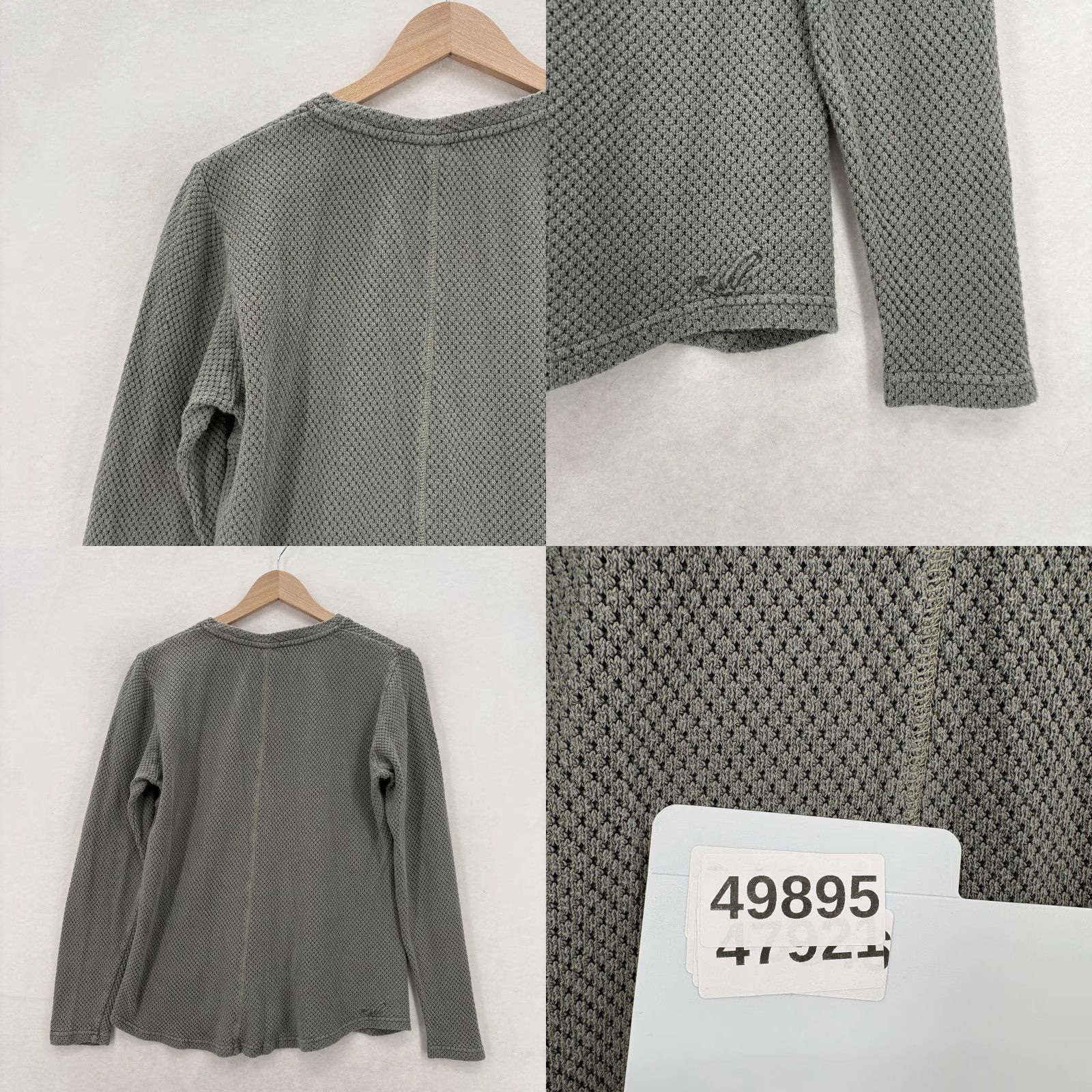 Vintage Kuhl Lyrik Sweater Womens Medium Gray V-Neck Long Sleeve Thermal Top Knit Pullover Casual 90s? Size M / US 6-8 / IT 42-44 - 9 Thumbnail