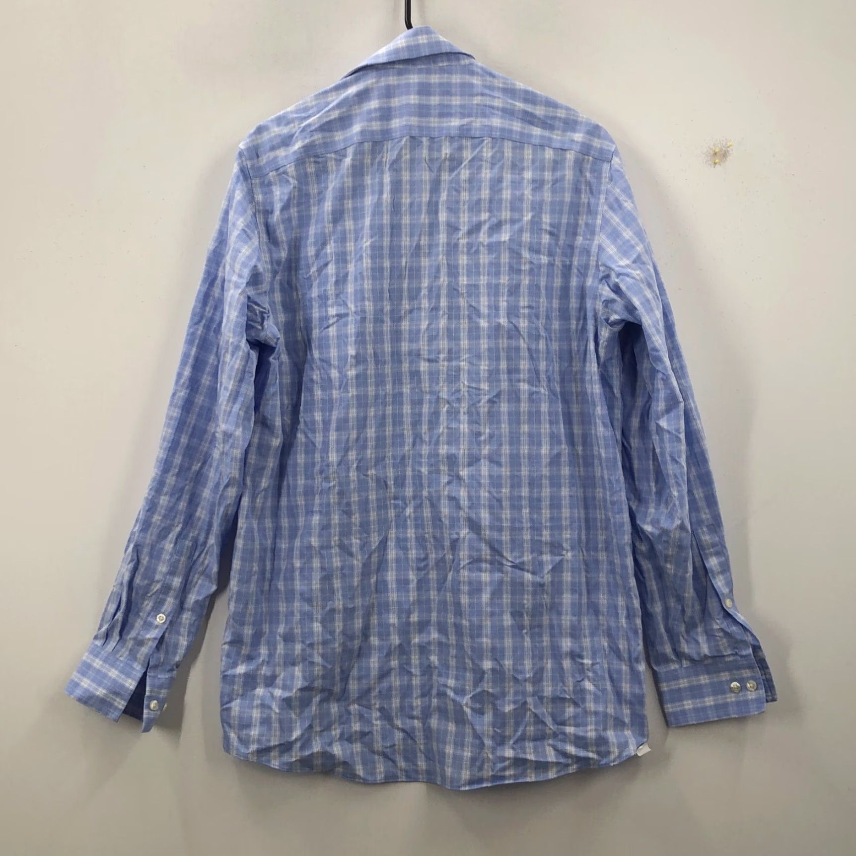 Michael Kors Michael Kors Mens Dress Shirt Blue Plaid Collared Long Sleeve Button Front 16.5 Regular Chest 41 in Cotton Blend Casual Mens Size US L / EU 52-54 / 3 - 2 Thumbnail