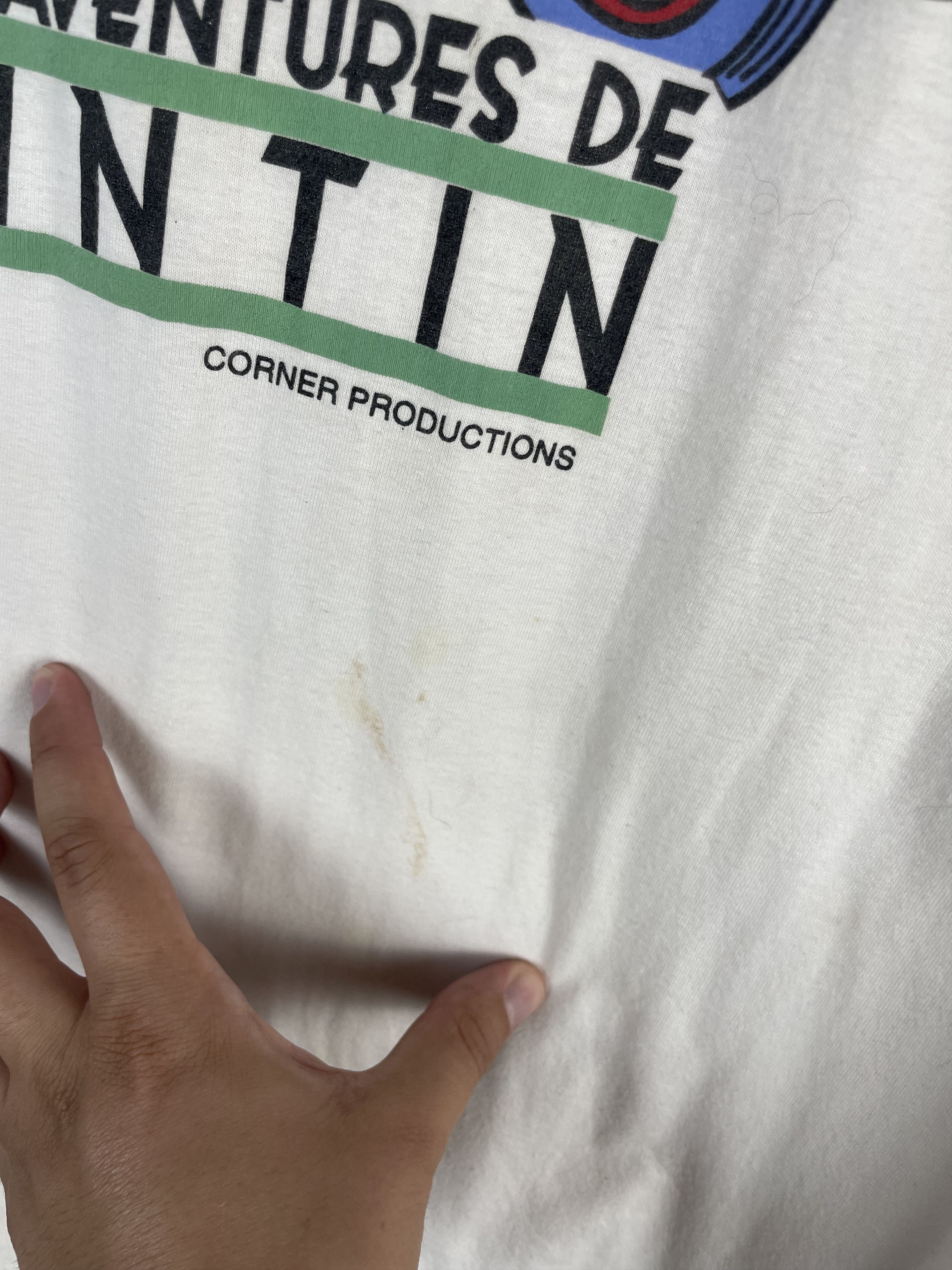 Other Les Aventures De TINTIN T-shirt 1993 Size US XL / EU 56 / 4 - 5 Thumbnail