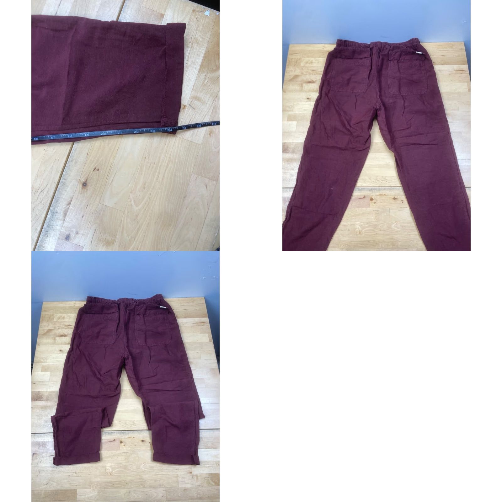 Rip Curl Rip Curl Linen Blend Pants Womens M Red Ankle 24" Inseam Tapered Pants Womens M Red Linen Blend Beach 24" Inseam Rip Curl Size 32" / US 10 / IT 46 - 8 Thumbnail