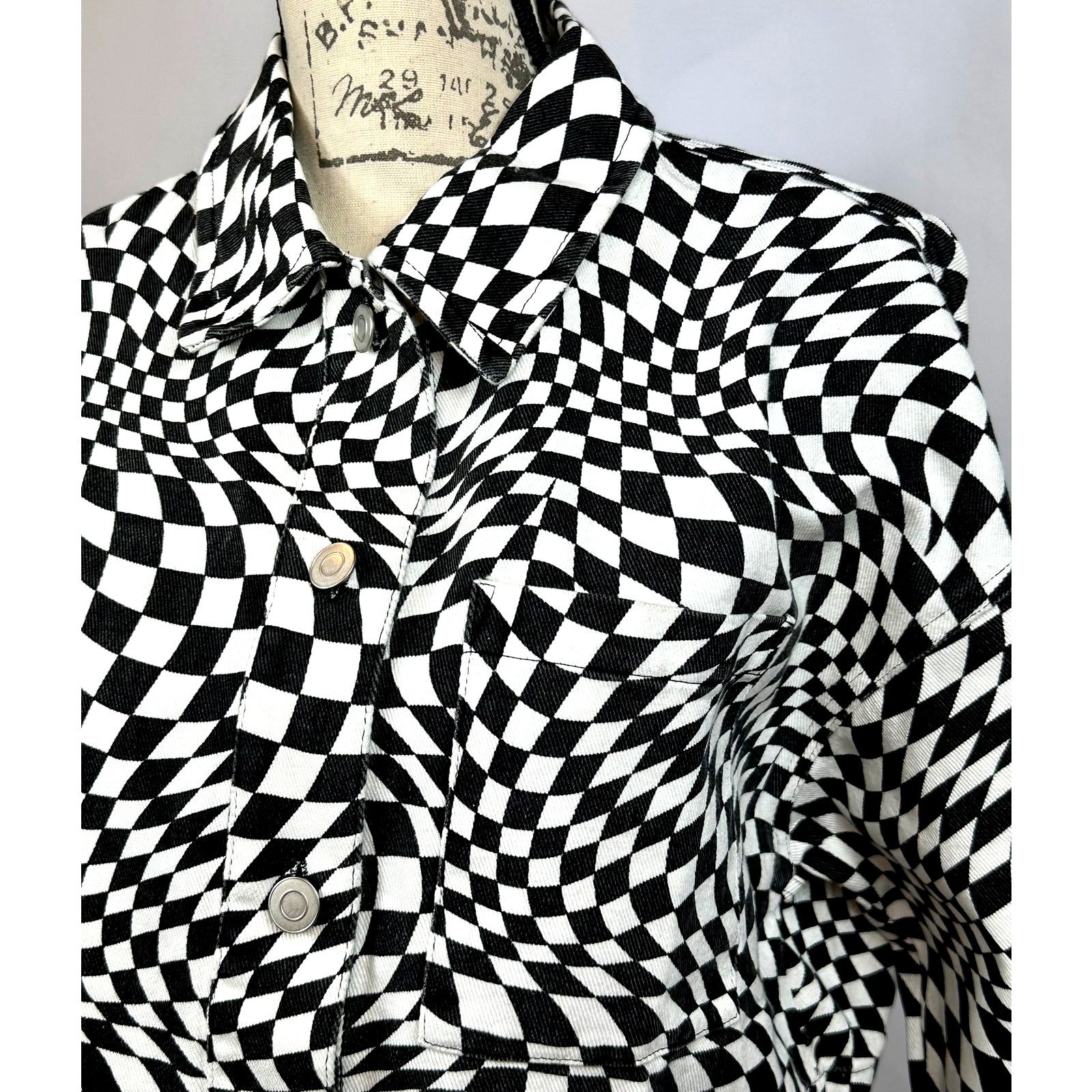 Other Elodie Cropped Psychedelic Mesmerizing Jacket Black/White M Size M / US 6-8 / IT 42-44 - 6 Thumbnail