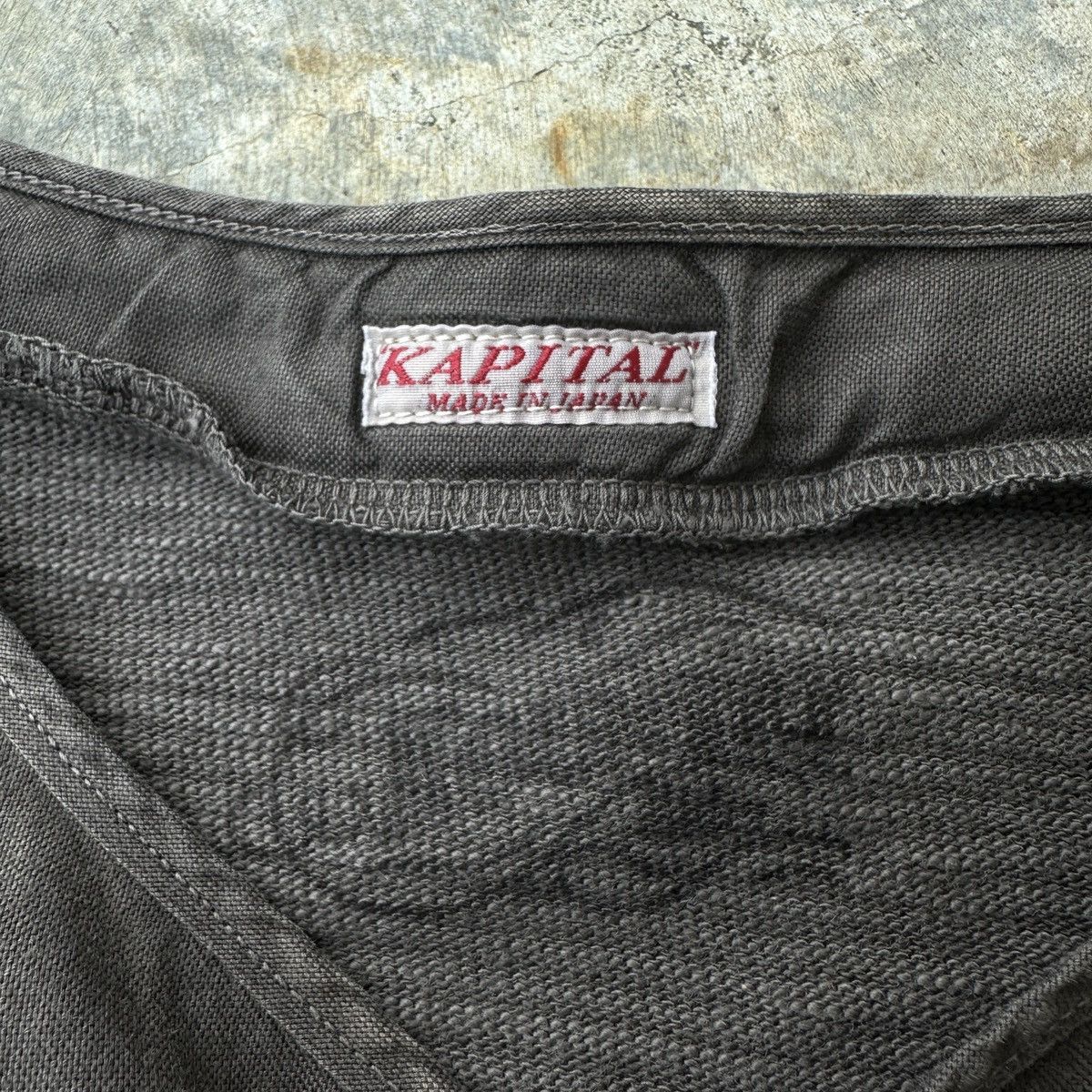 Kapital Kapital XBW layered Sumi ink loopwheel lettered Henley tee Size US M / EU 48-50 / 2 - 5 Thumbnail