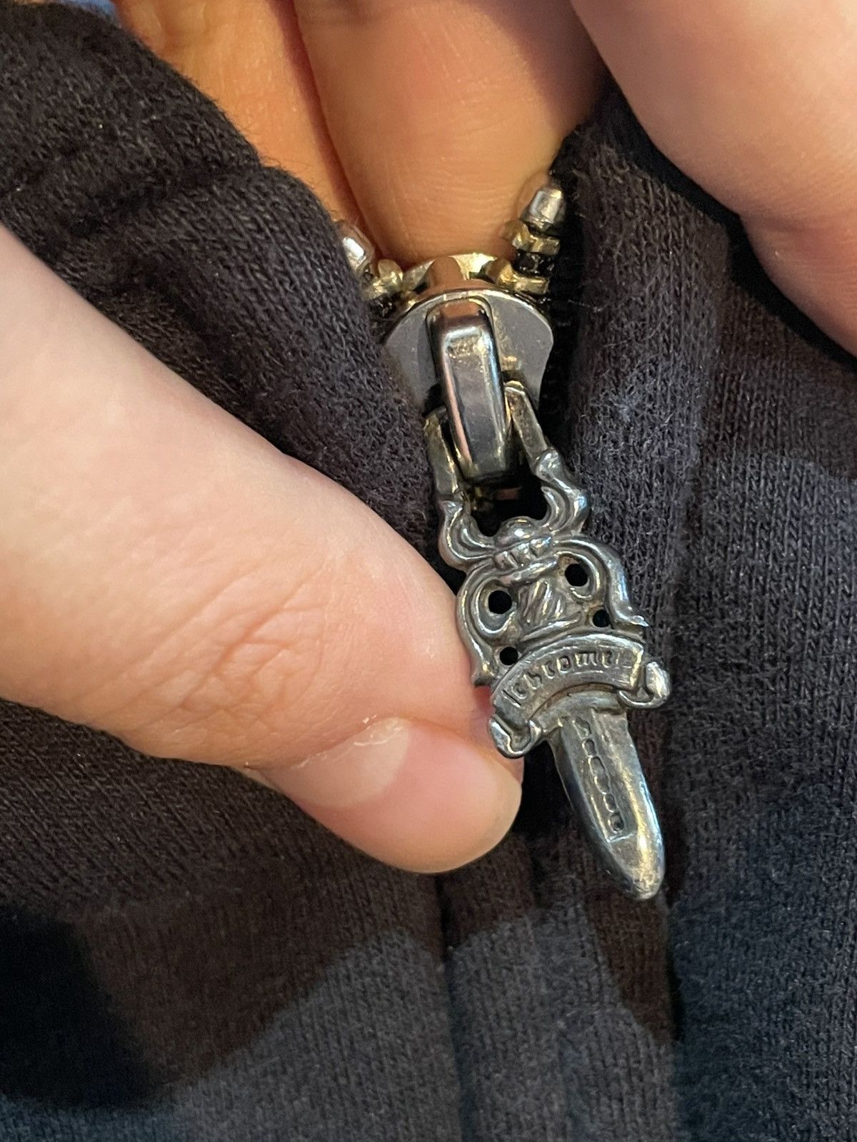 Chrome Hearts Vintage Chrome Hearts Zip Up Thermal Hoodie Size US XL / EU 56 / 4 - 11 Thumbnail
