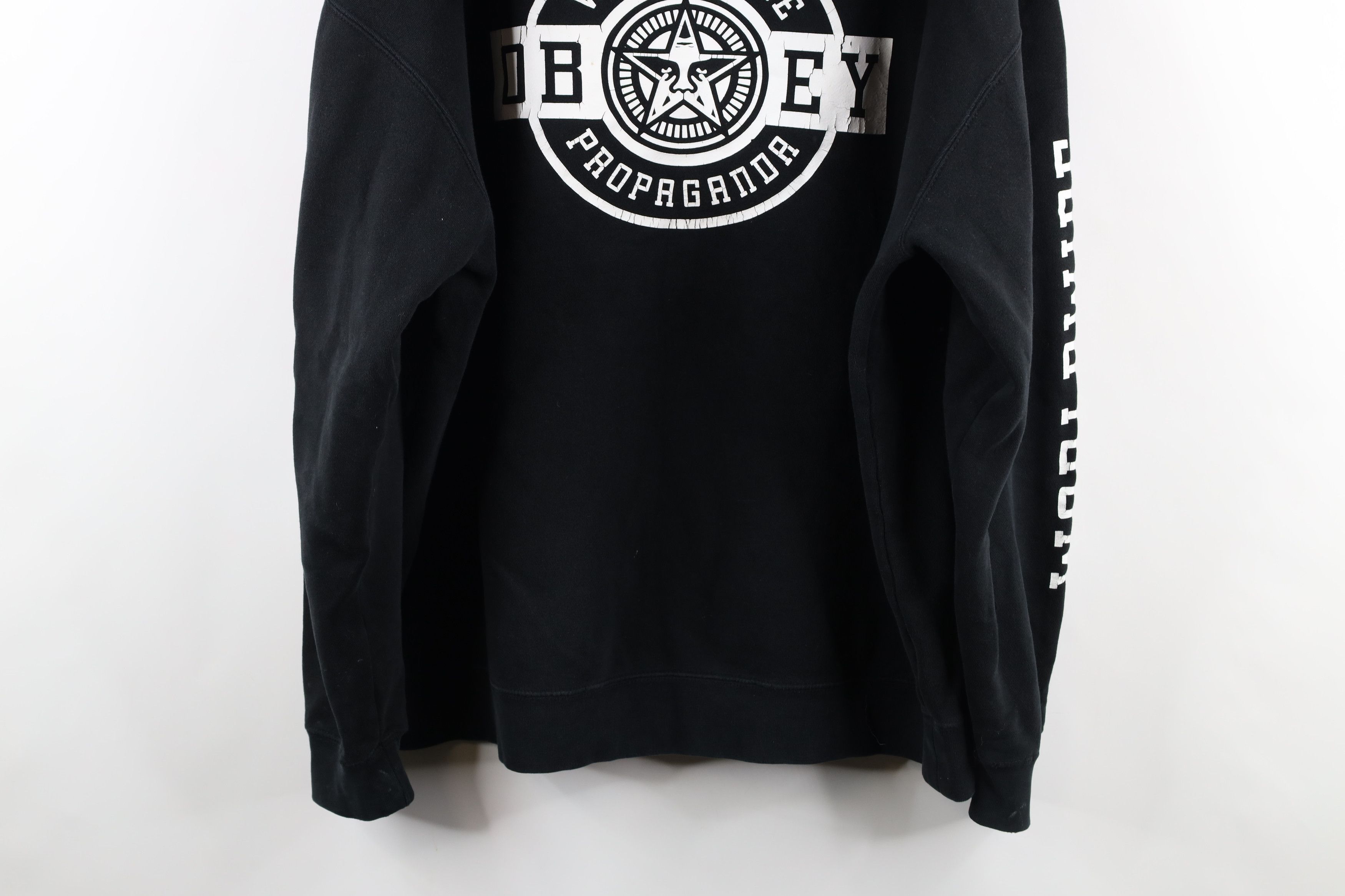 Obey Vintage Vintage Obey Propaganda Spell Out Hoodie Sweatshirt Black Grailed