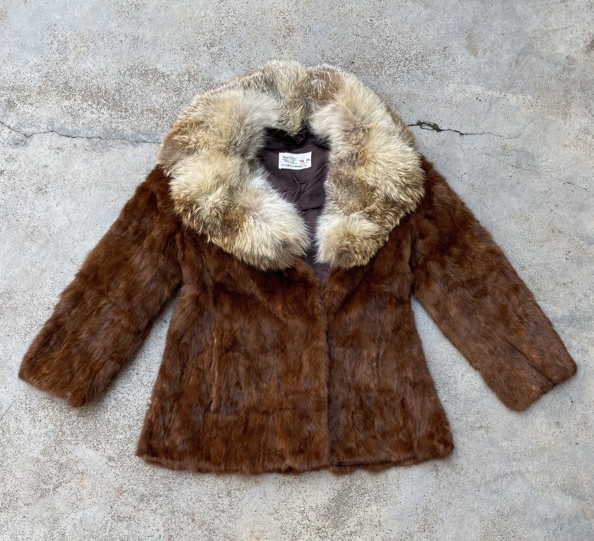 Vintage Vintage Cow Leather Fur Jacket Size ONE SIZE - 1 Thumbnail
