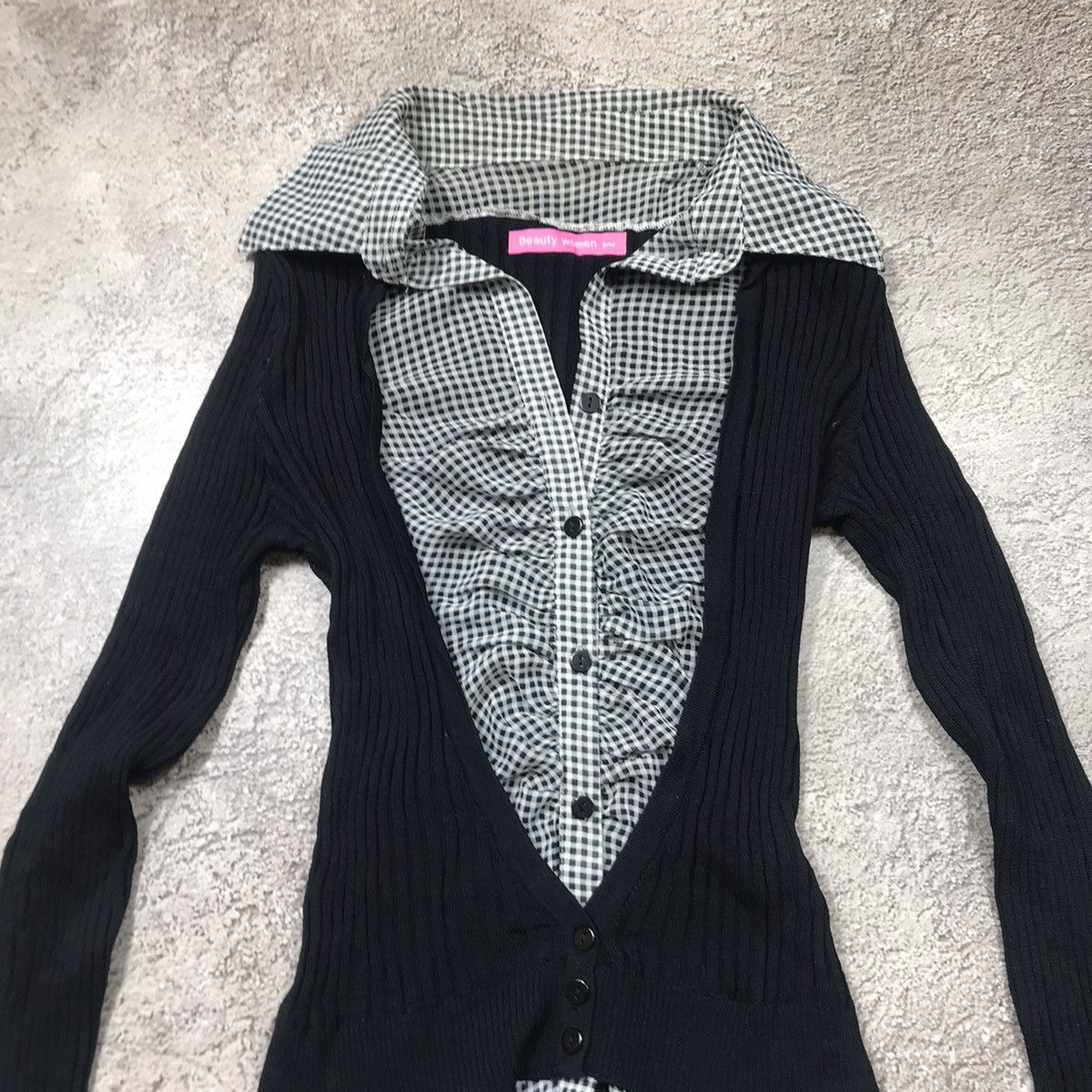 Vintage Vintage Y2K Avant Garde Layered Blouse Peplum Waist Boxy S Size S / US 4 / IT 40 - 2 Thumbnail