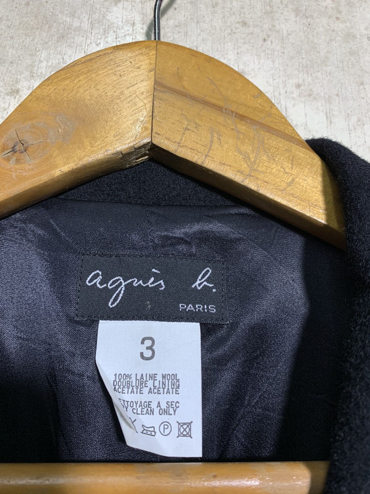agnes b. 🔥AGNES B. WOOL OVERCOATS BLCK Size M / US 6-8 / IT 42-44 - 8 Thumbnail