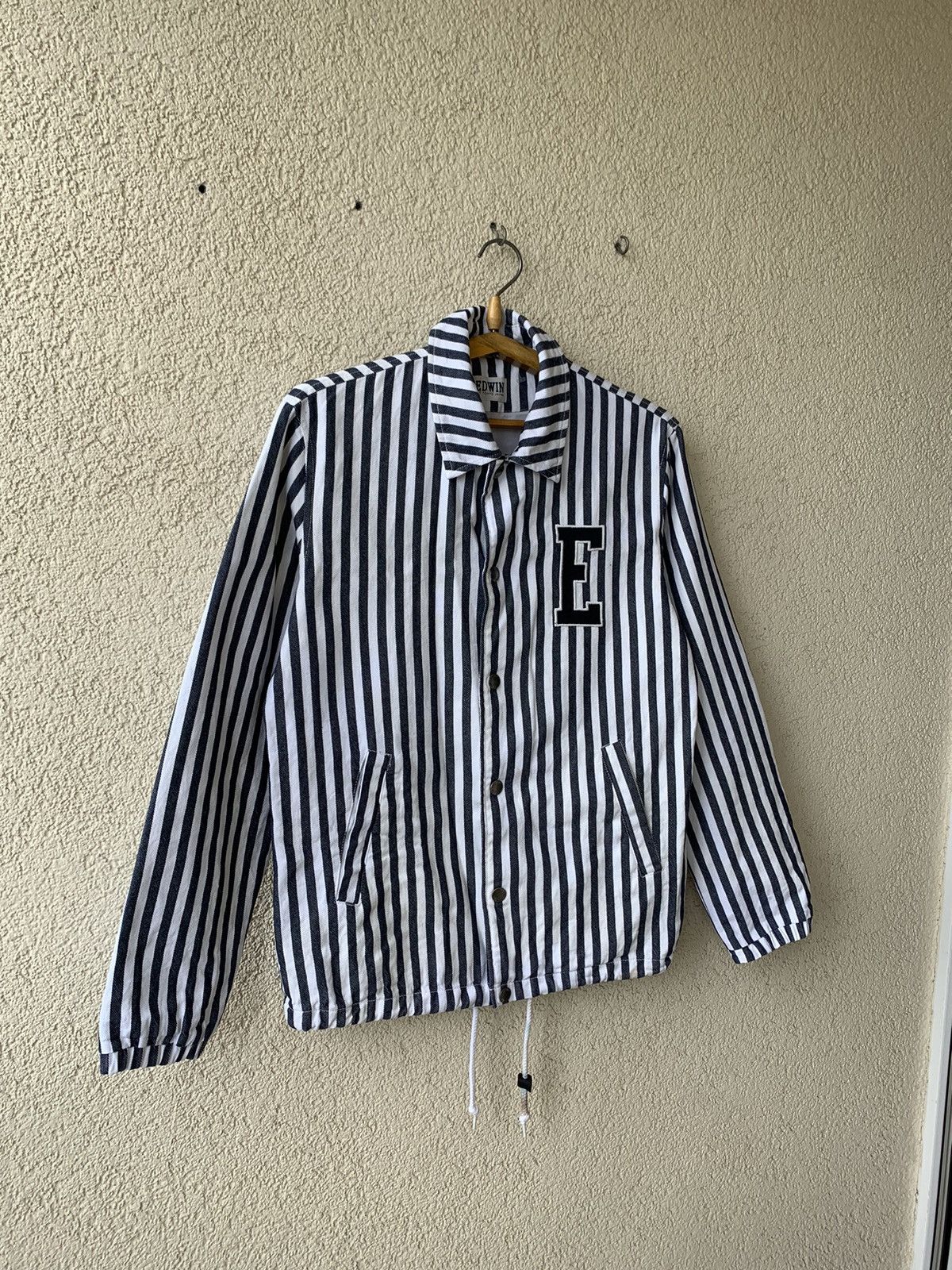 Edwin EDWIN STRIPED LIGHTWEIGHT COTTON COACH JACKET Size US M / EU 48-50 / 2 - 2 Thumbnail