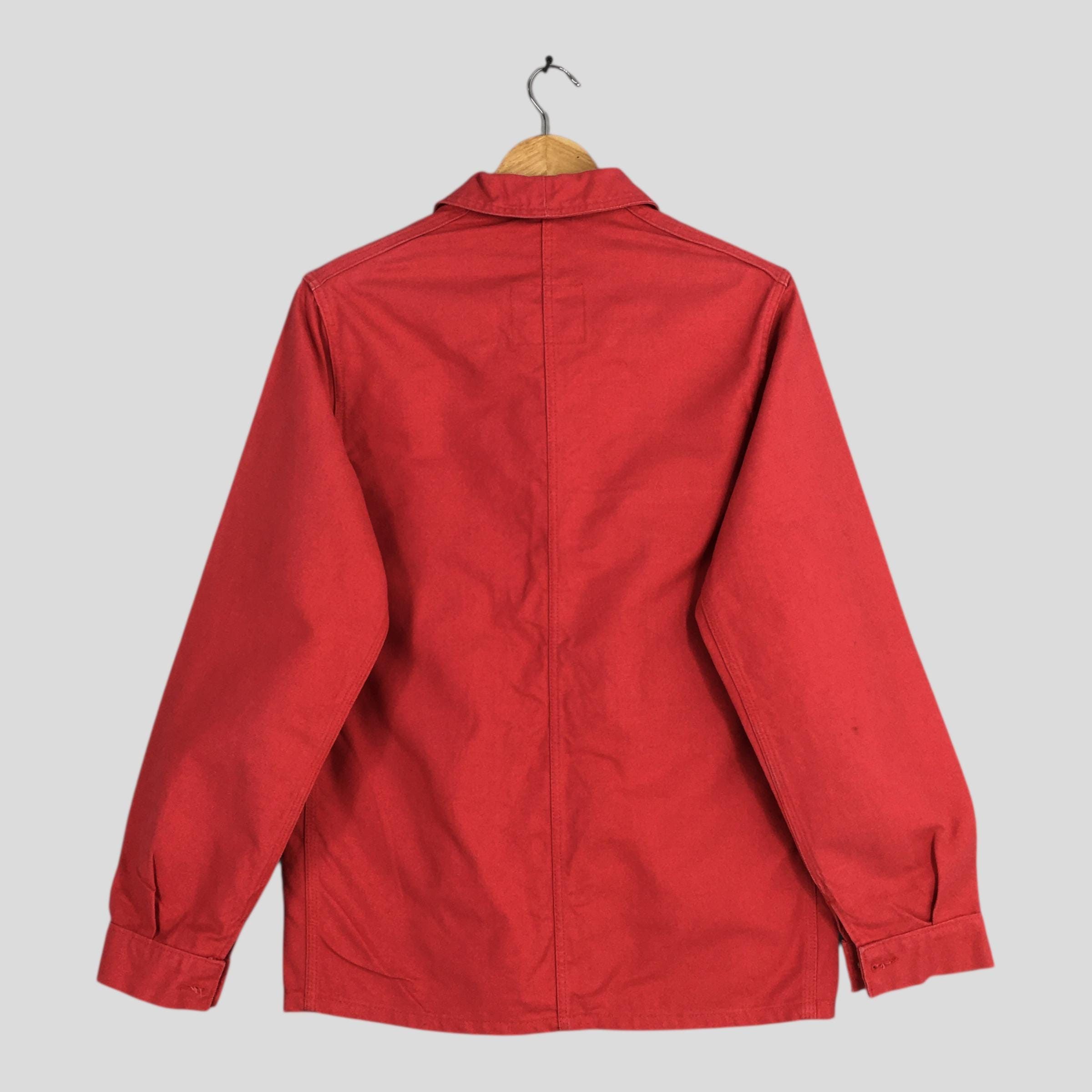 United Arrows 90s United Arrows Chore Frenchwork Button Red Jacket M Size US M / EU 48-50 / 2 - 6 Thumbnail