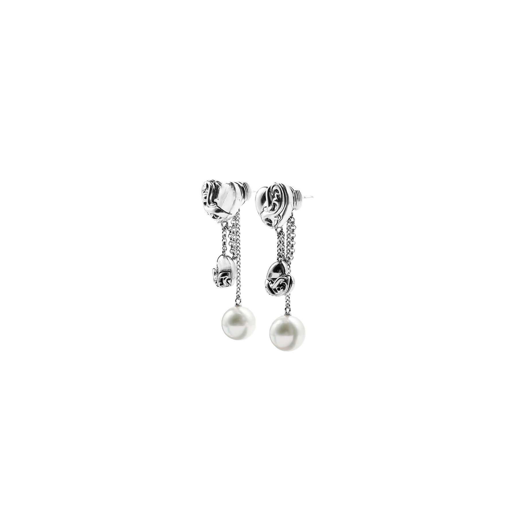 Chrome Hearts Chrome Hearts Mikimoto White Gold Hearts Pearl Earring Drop Size ONE SIZE - 2 Thumbnail