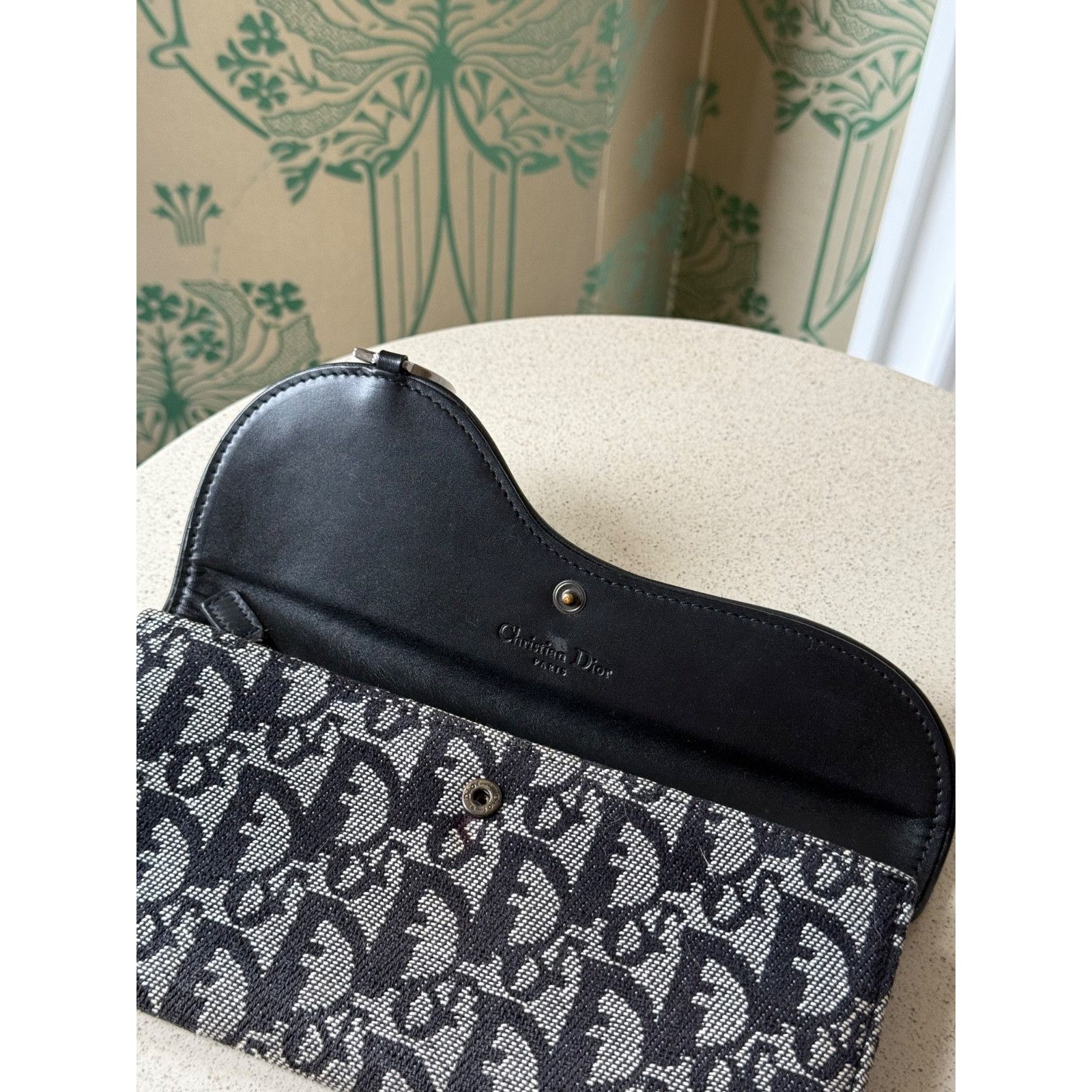 Dior DIOR Saddle Long Wallet Oblique Jacquard Navy Grey Size ONE SIZE - 7 Thumbnail